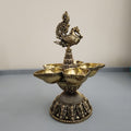 17 cm Annam Bird diya five wick (300 gram)