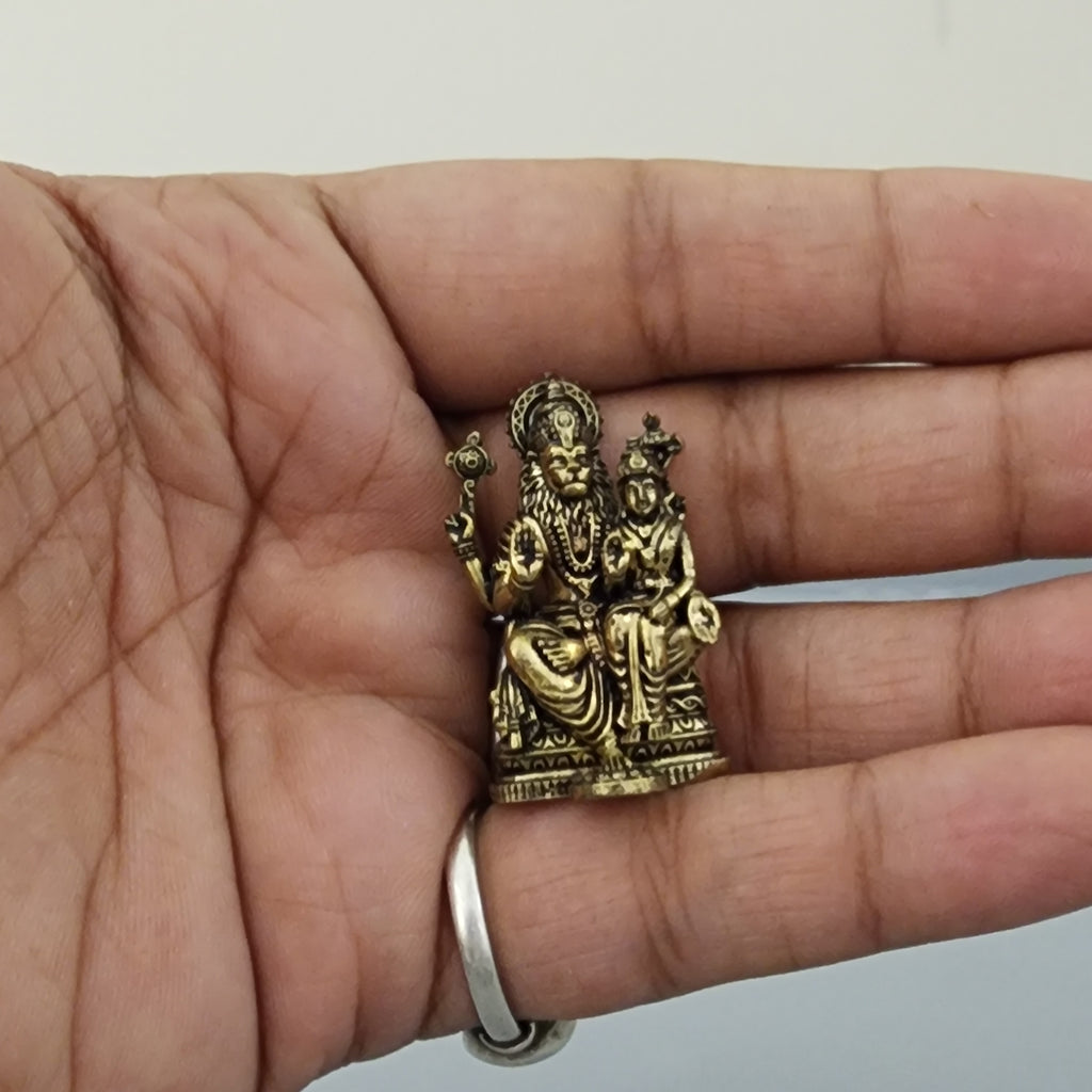 1.2 inch Narsimha laxmi miniature idol