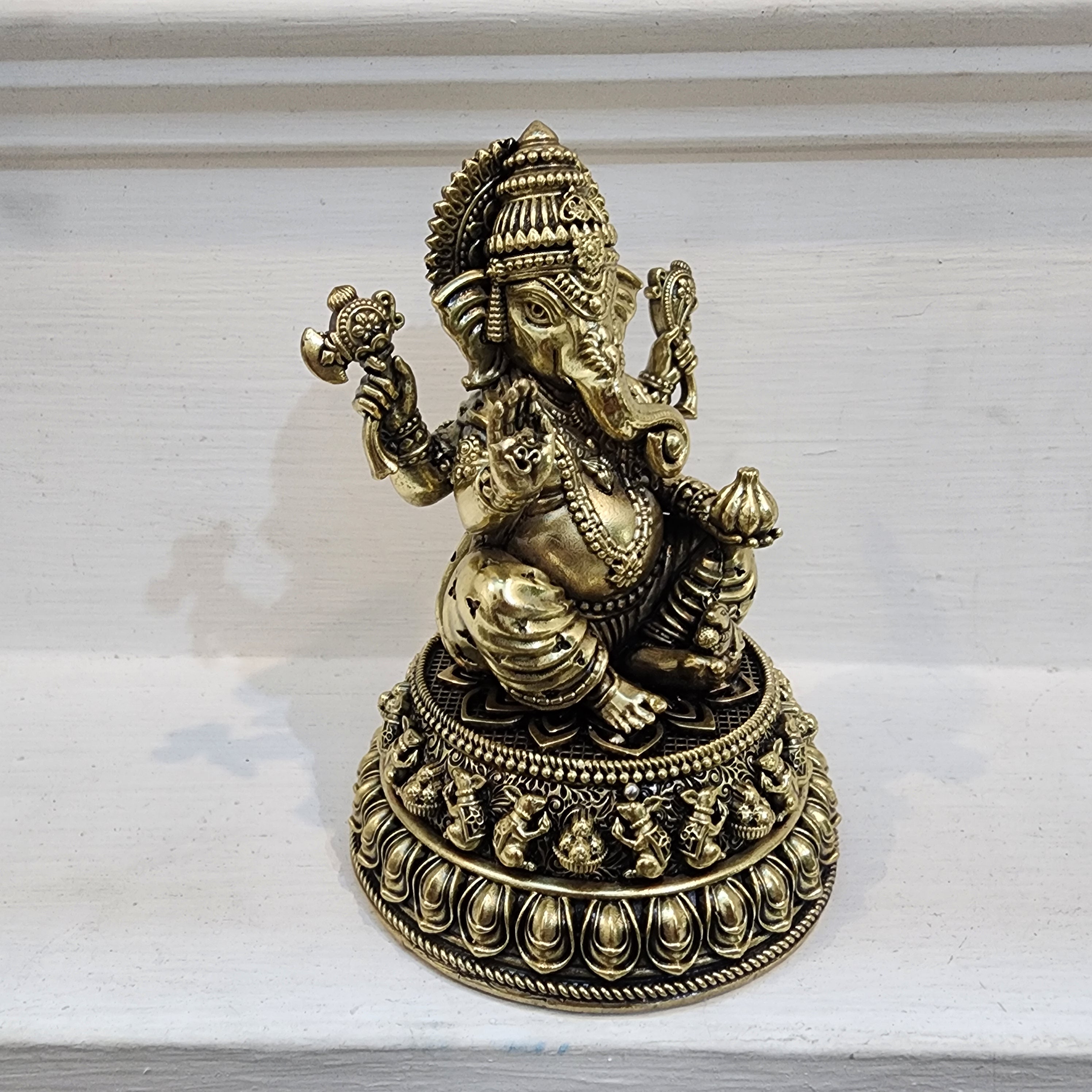 5 inch Ganesha idol in premium brass