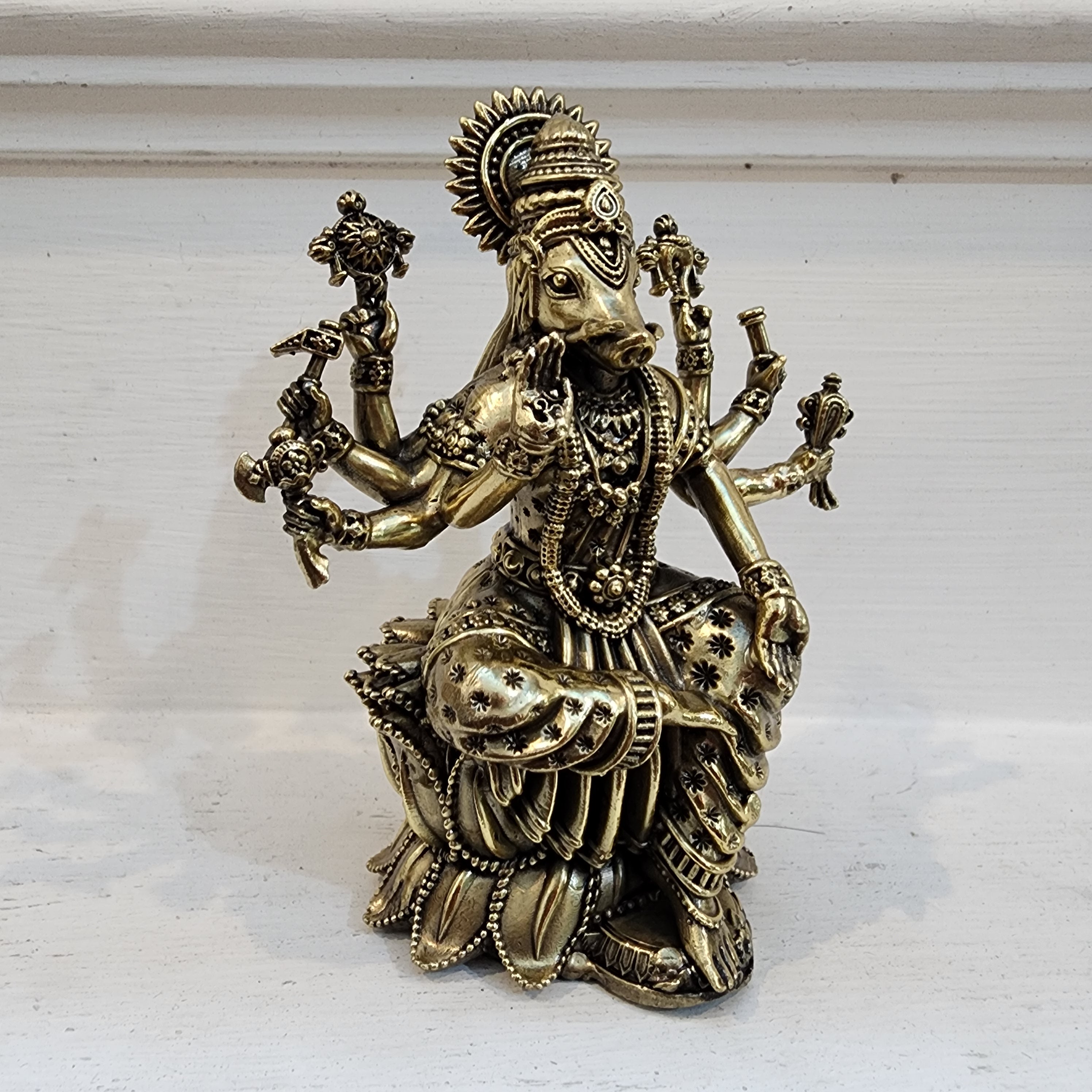 5 inch Varahi idol with premium brass
