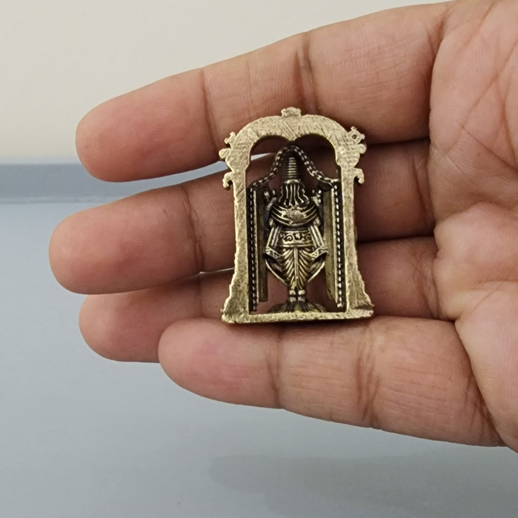 1.4 inch Tirupati balaji miniature idol 18 gram