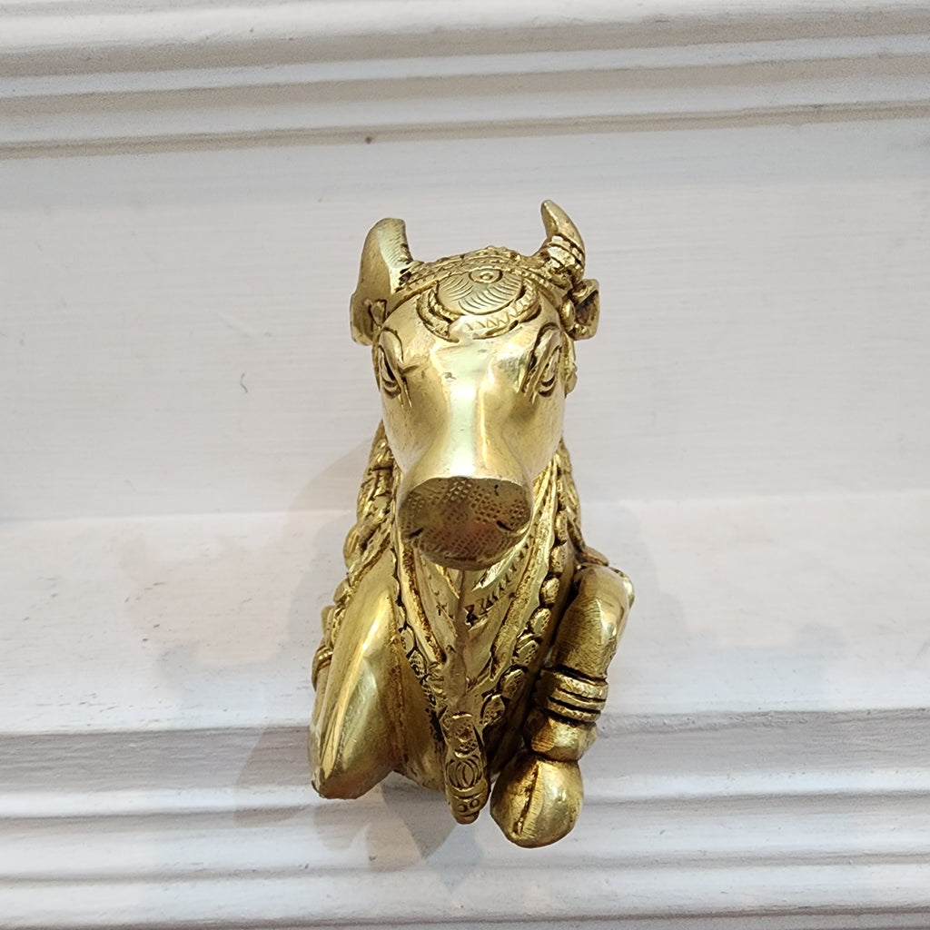 Brass bull nandi statue