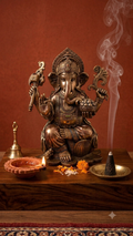 Large 18 Inch Ganesh Statue: God of Good Luck, Diwali Puja Decor