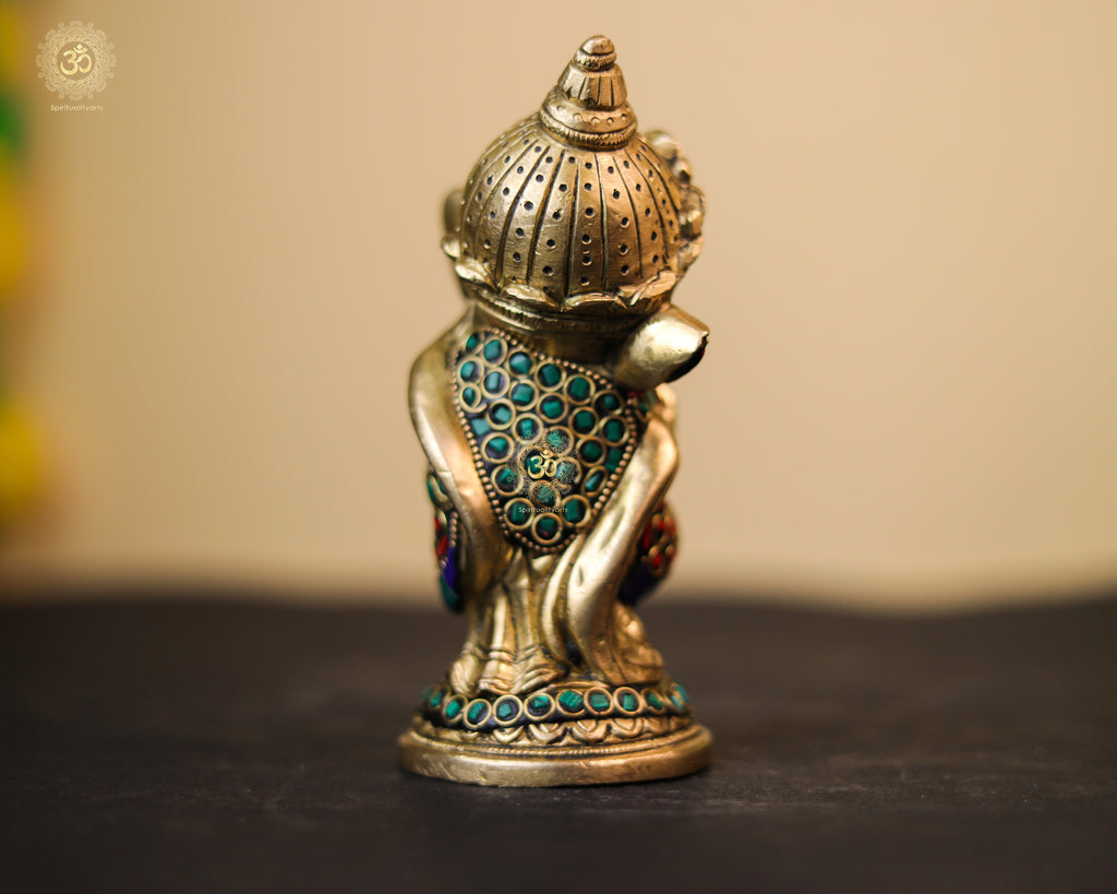 Brass Dancing Ganesh Statue 6 Inch