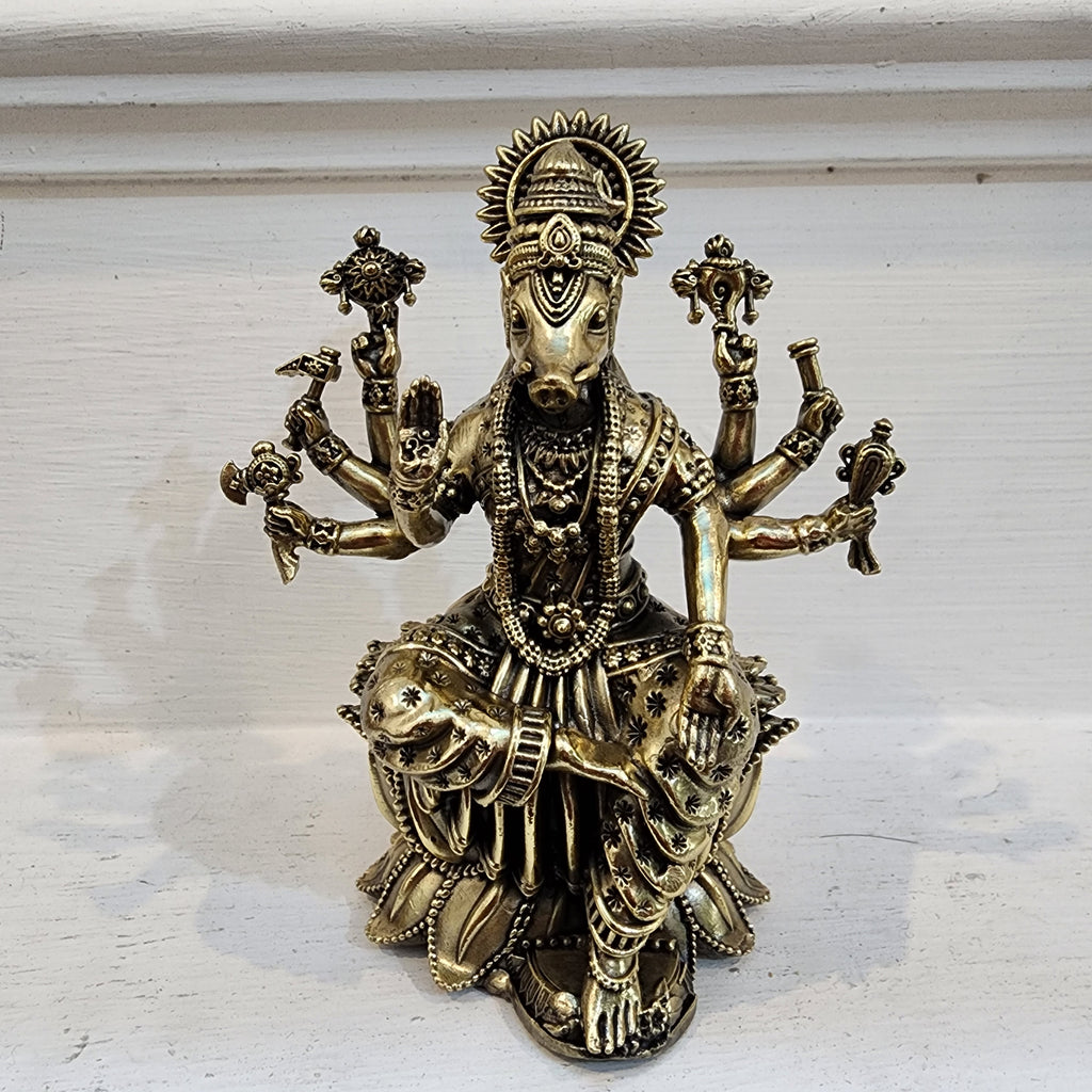 5 inch Varahi idol with premium brass