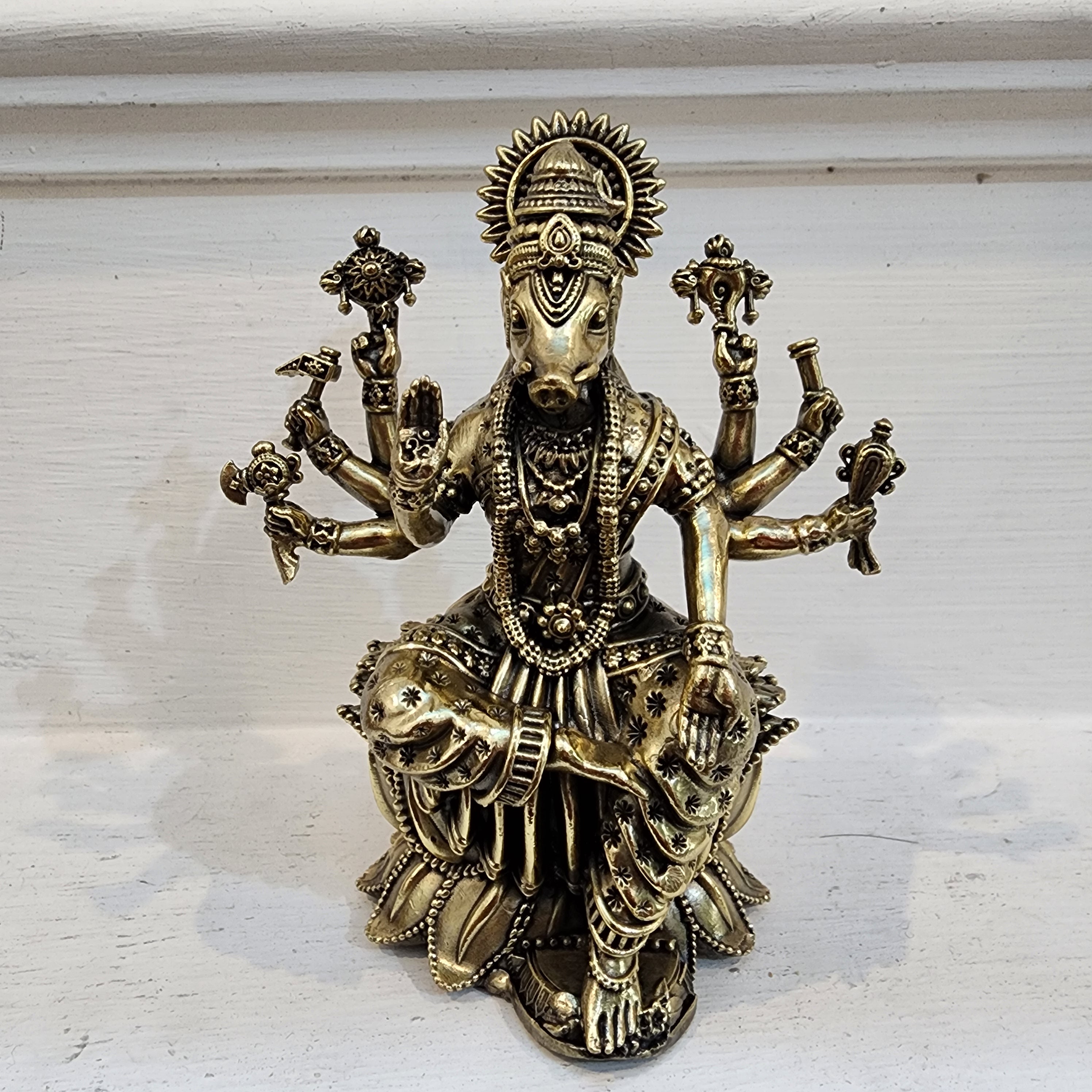 5 inch Varahi idol with premium brass