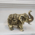 Elephant statue with trunk up laxmi ganesh