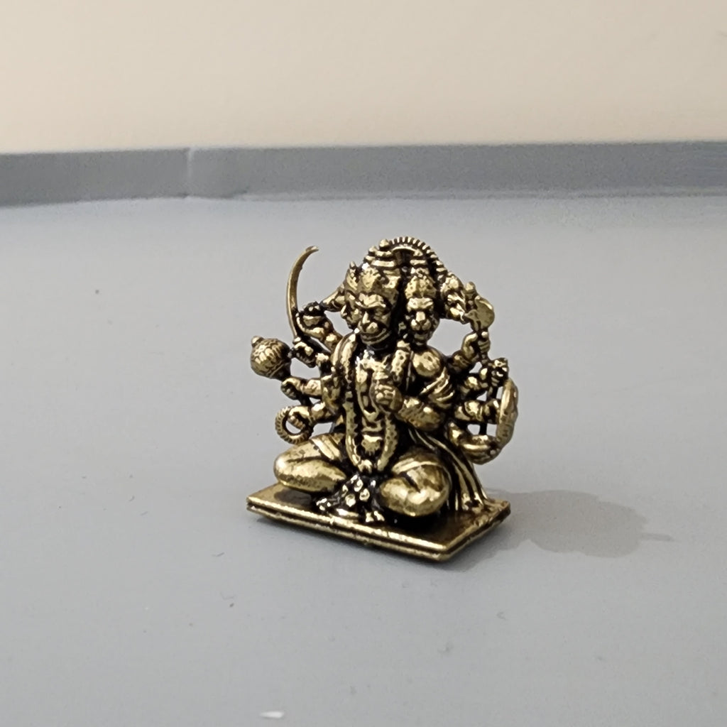 3 cm mini Punchmukhi statue