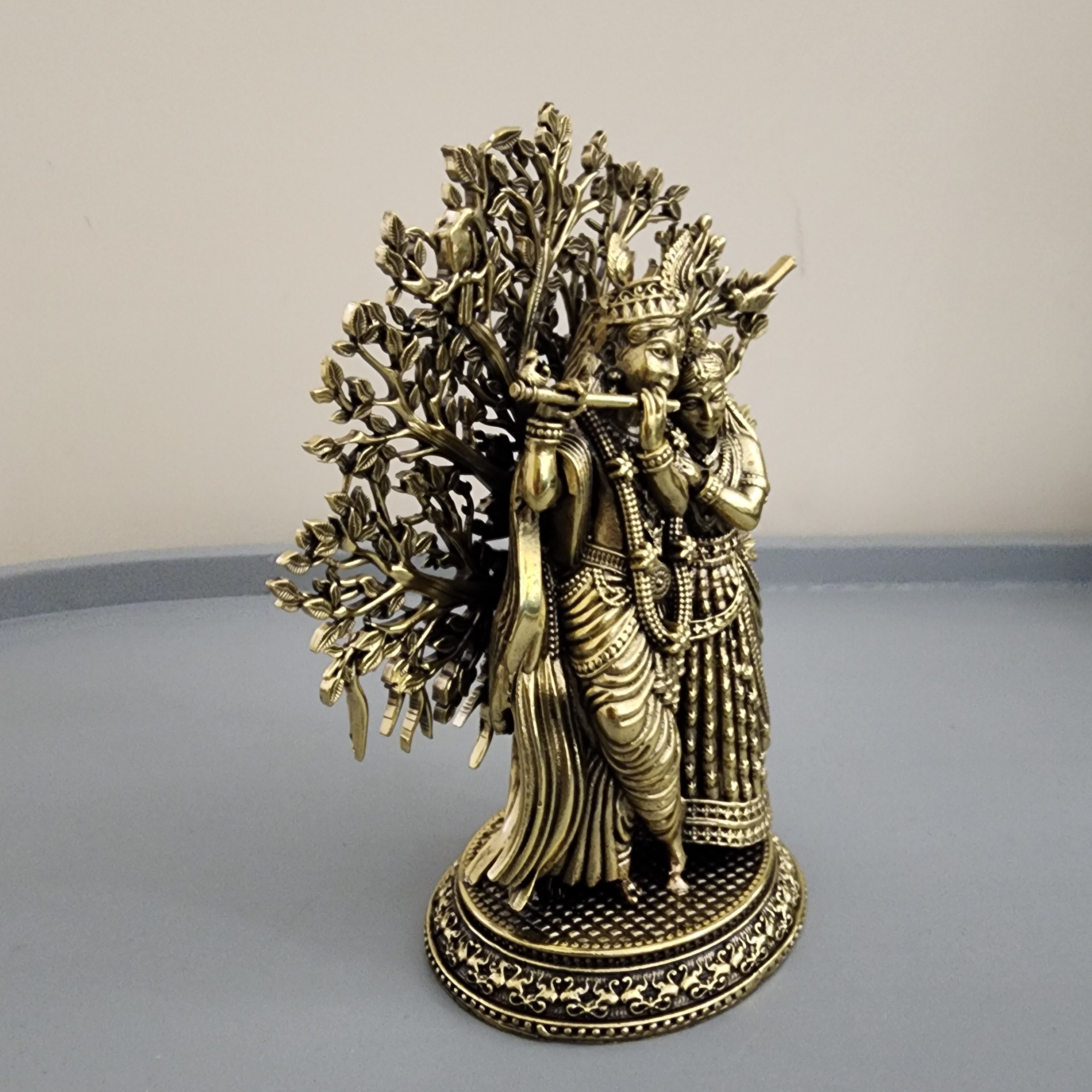 16 cm Radha Krishna with tree