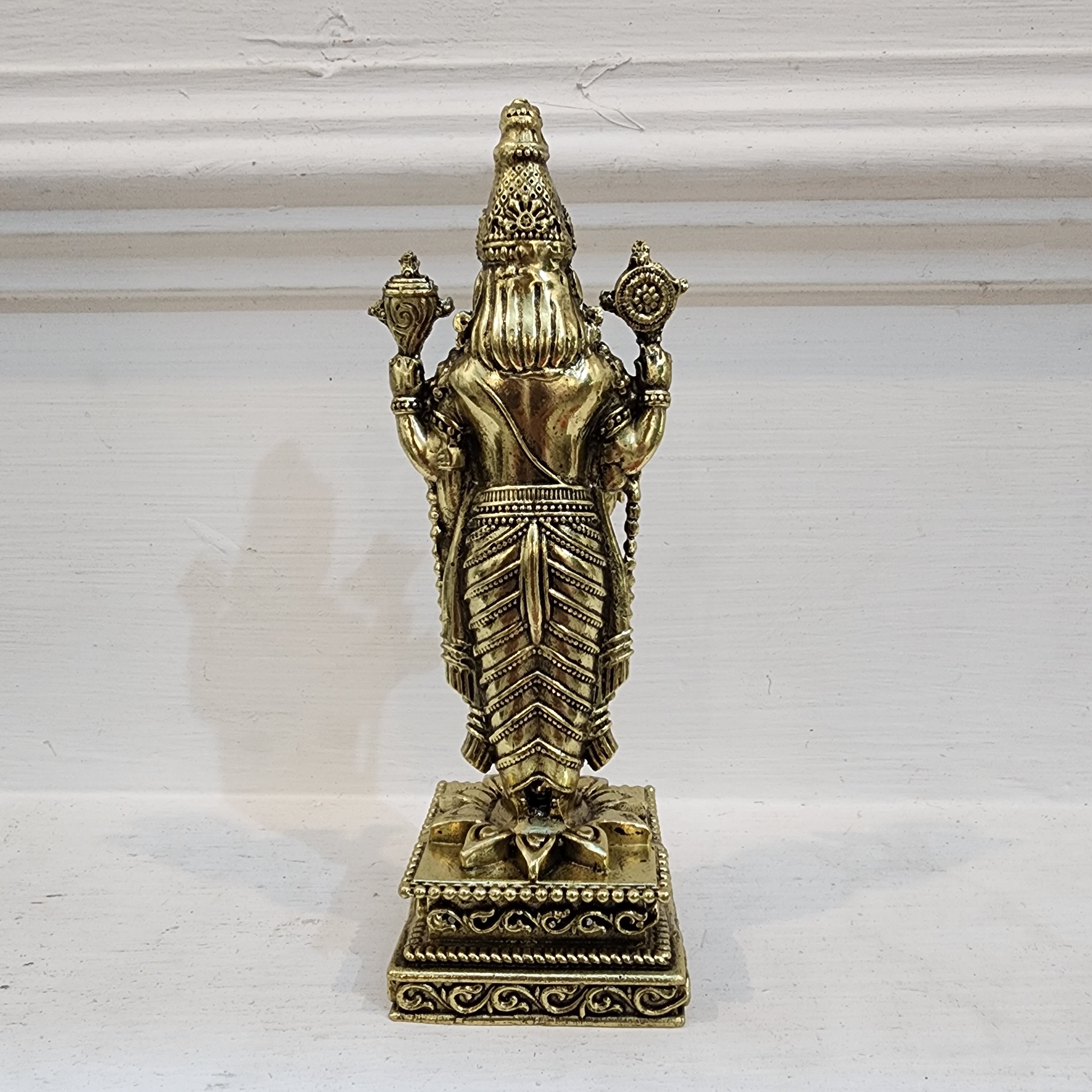 6 inch Tirupati Balaji Venkateshwara statue in premium brass