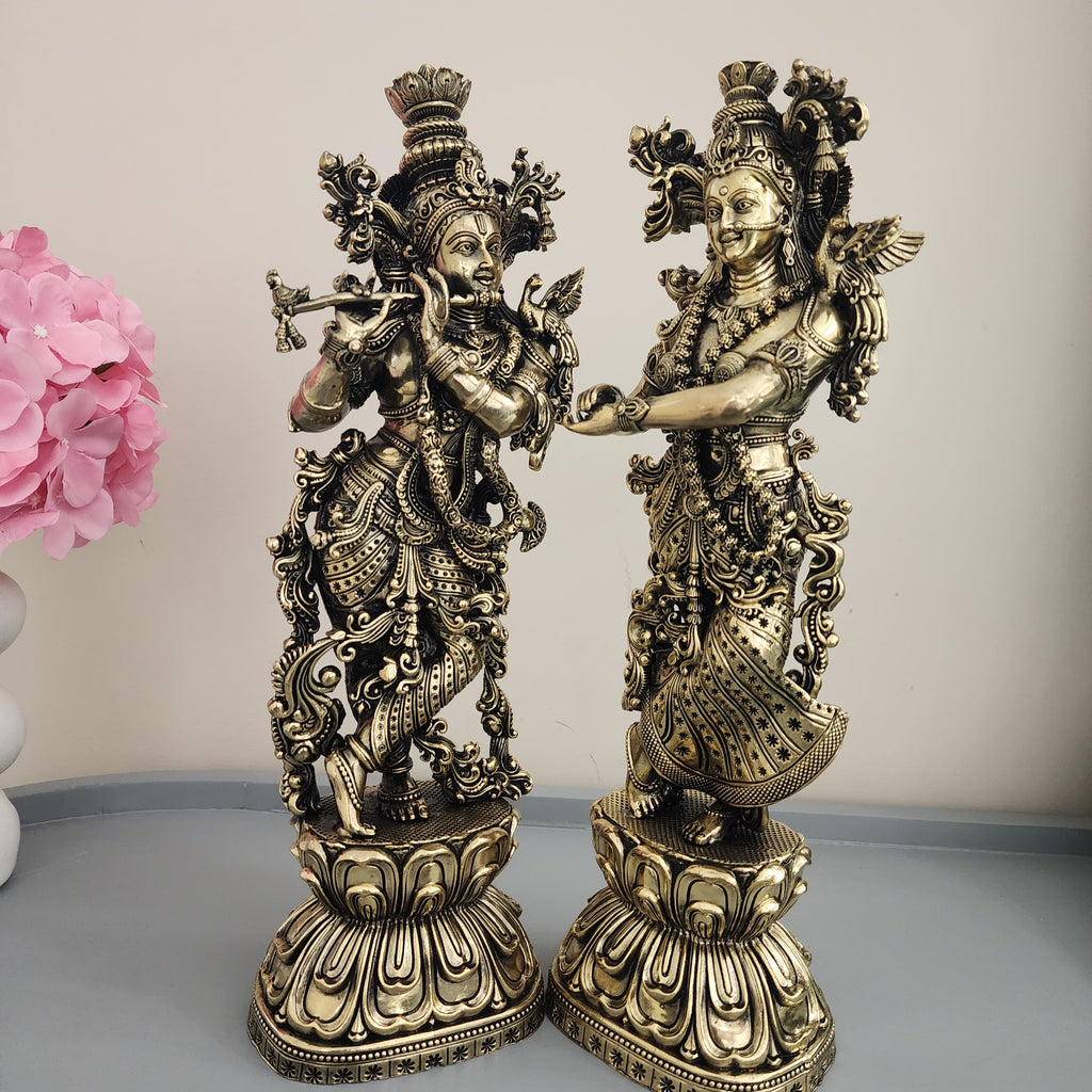 10 cm , 29 cm , 37 cm lord Krishna statue premium brass statue