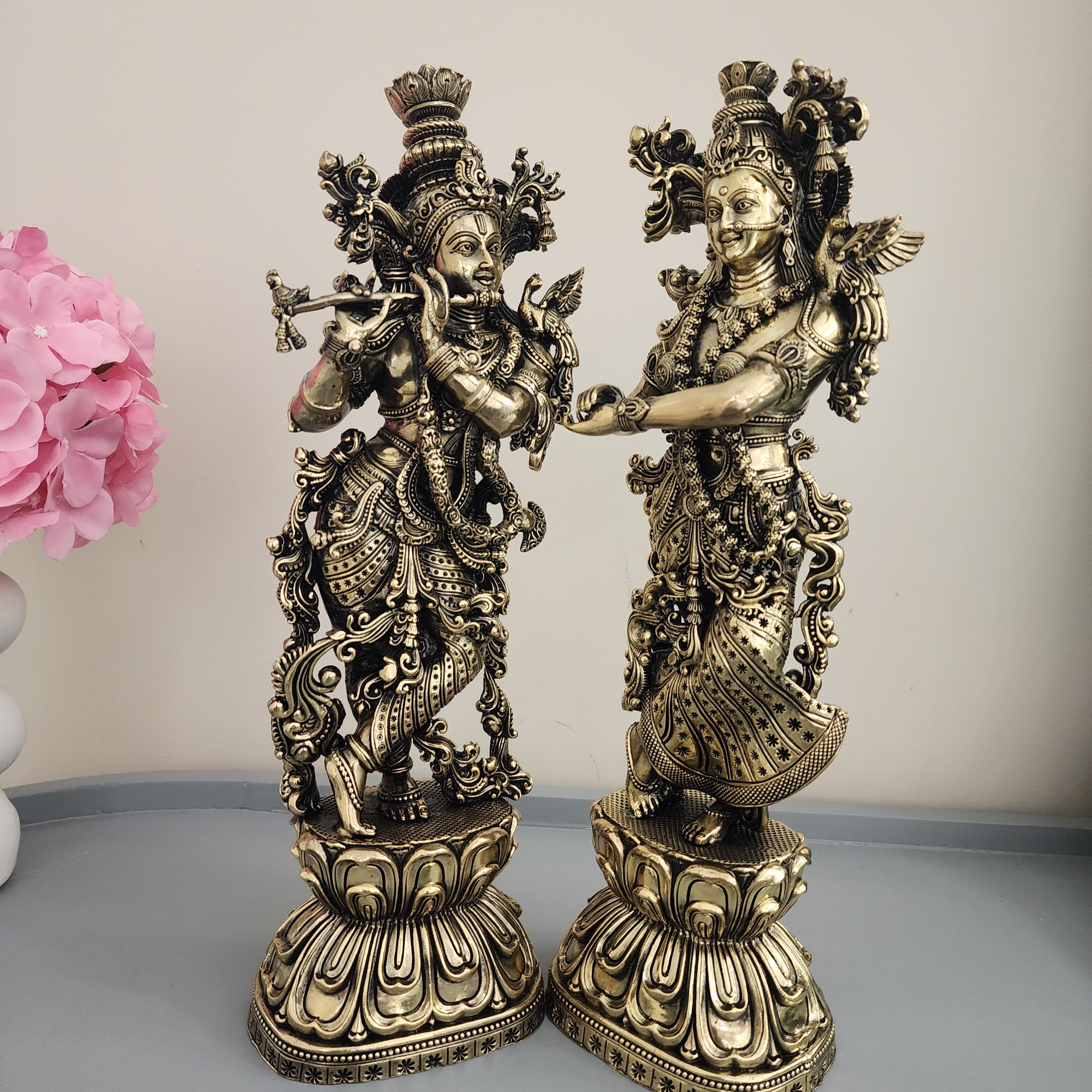 10 cm , 29 cm , 37 cm lord Krishna statue premium brass statue