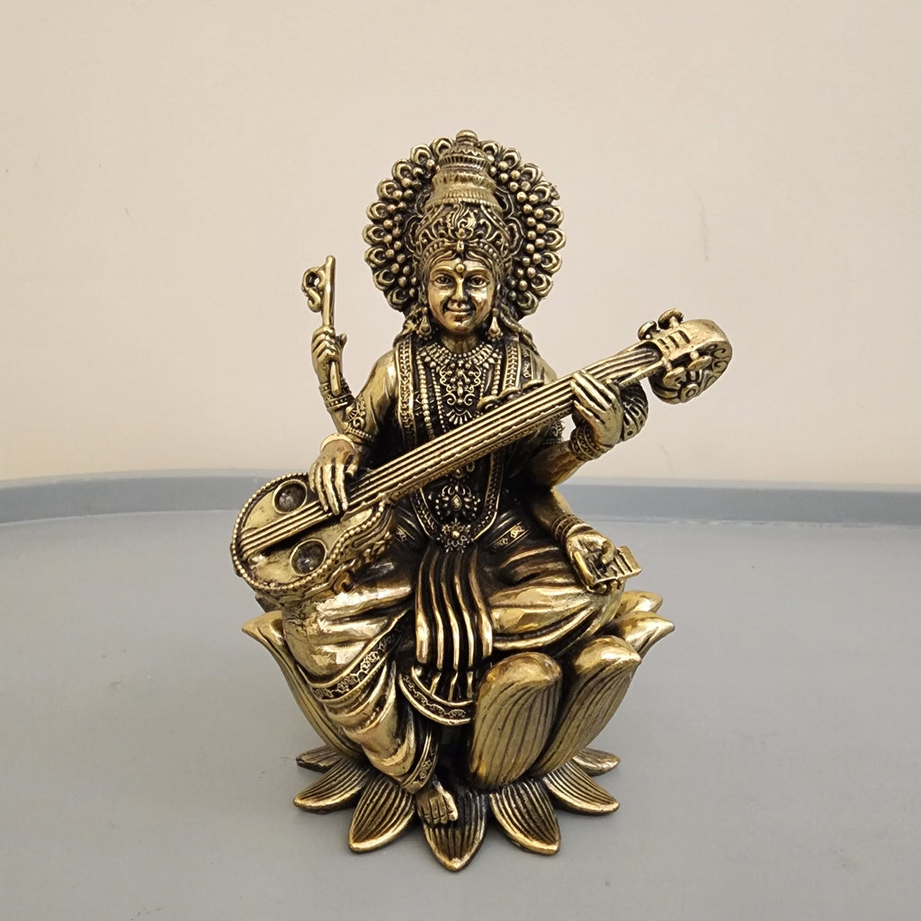 6 inch Saraswati Statue
