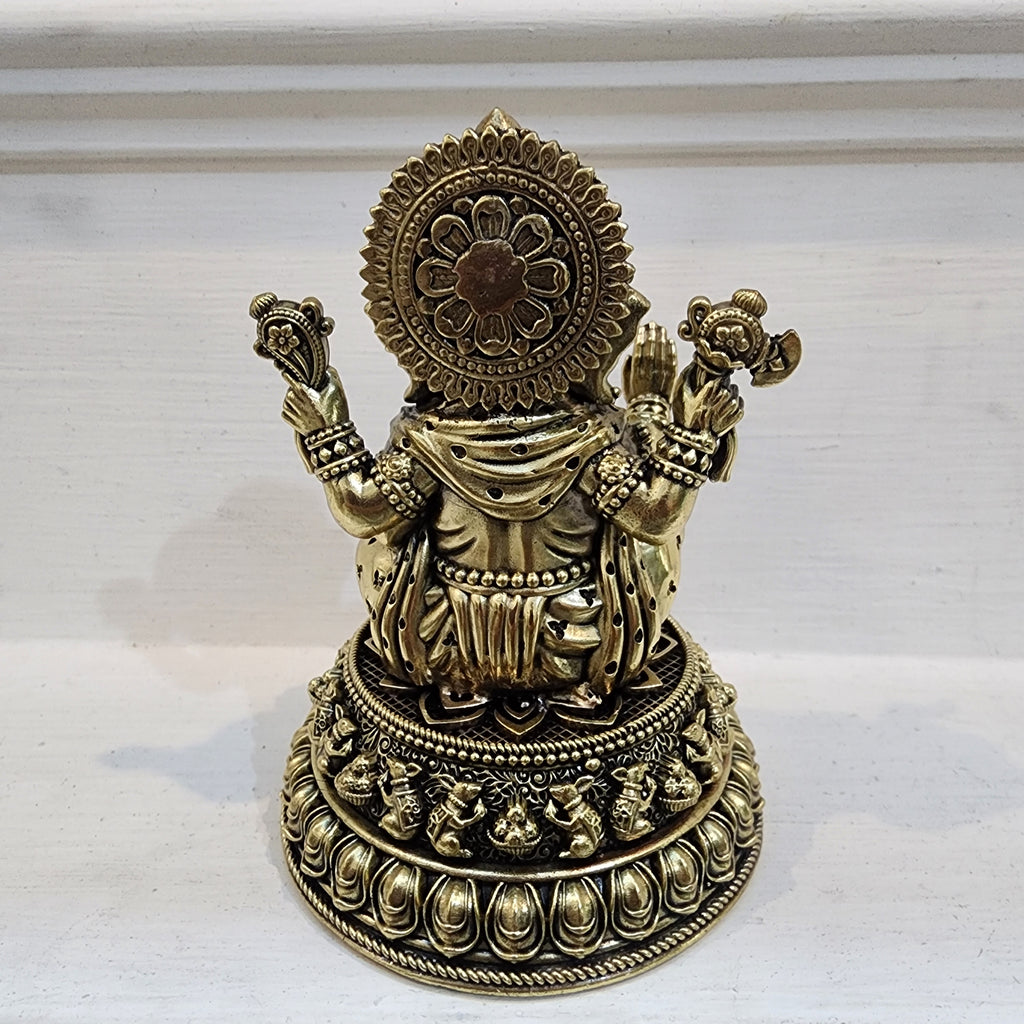 5 inch Ganesha idol in premium brass