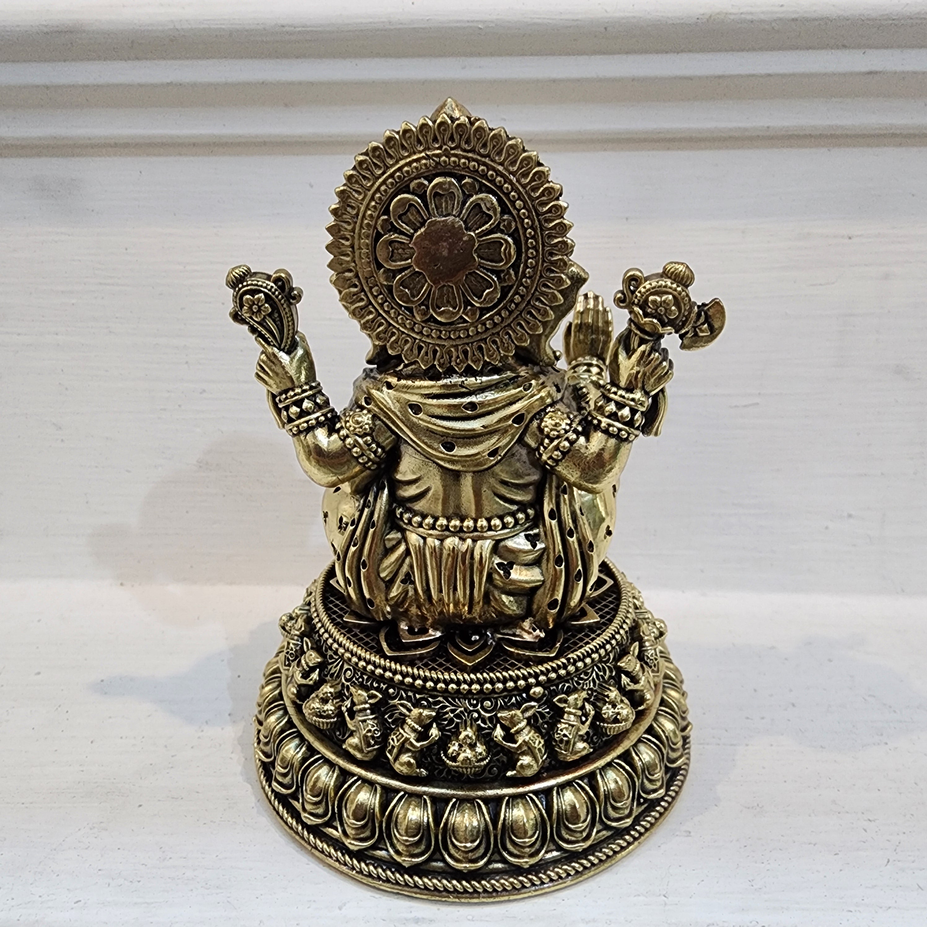 5 inch Ganesha idol in premium brass