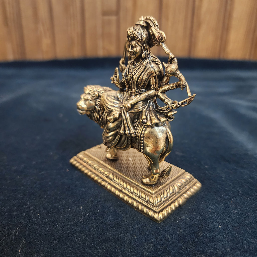 Goddess Durga Statue On Lion 3.5 Inch (130 gram)