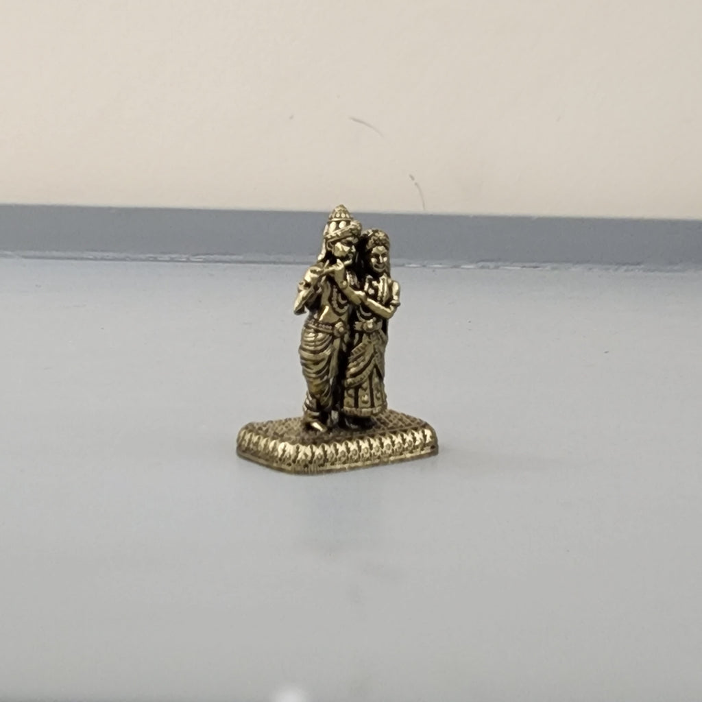 Miniature radha krishna idol