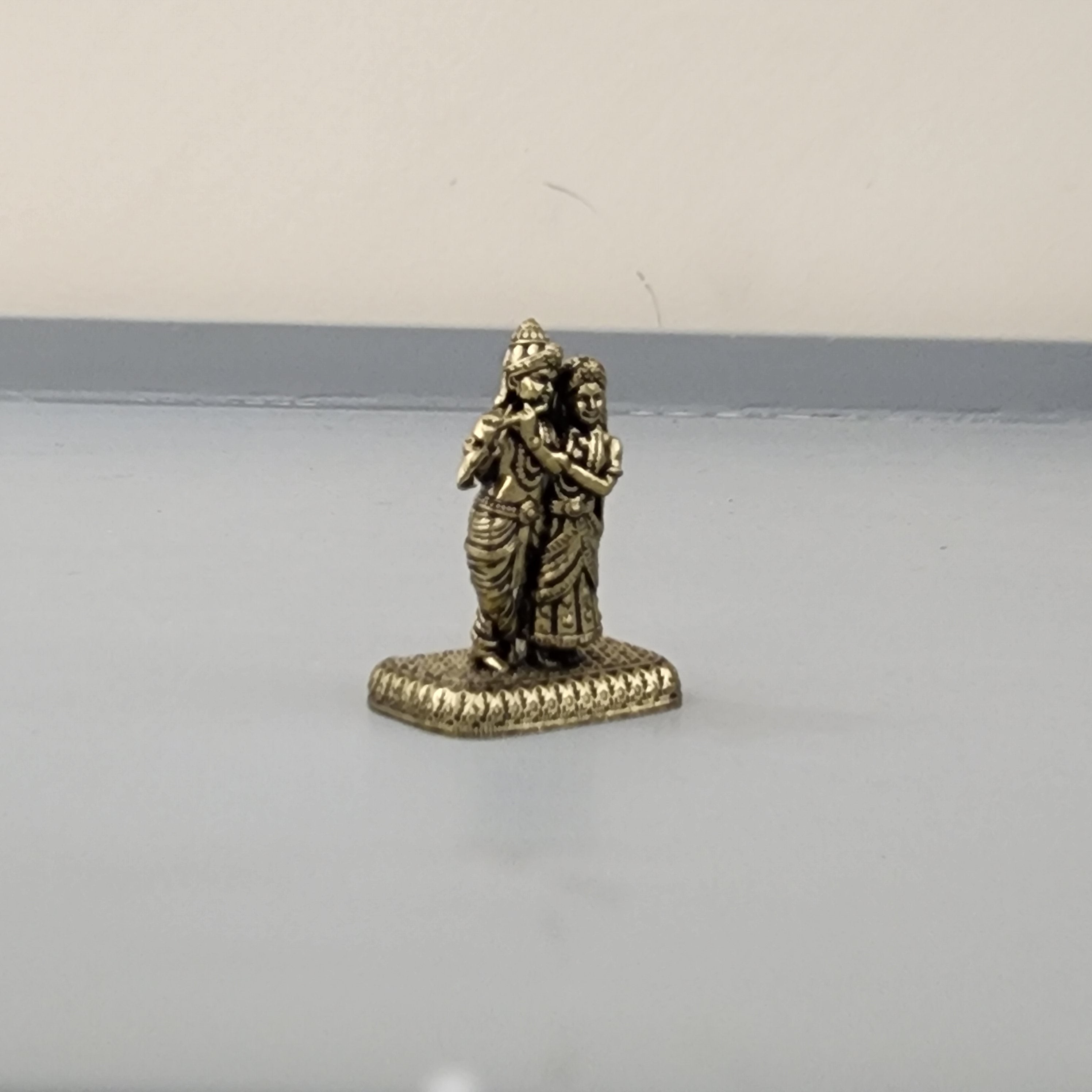 Miniature radha krishna idol