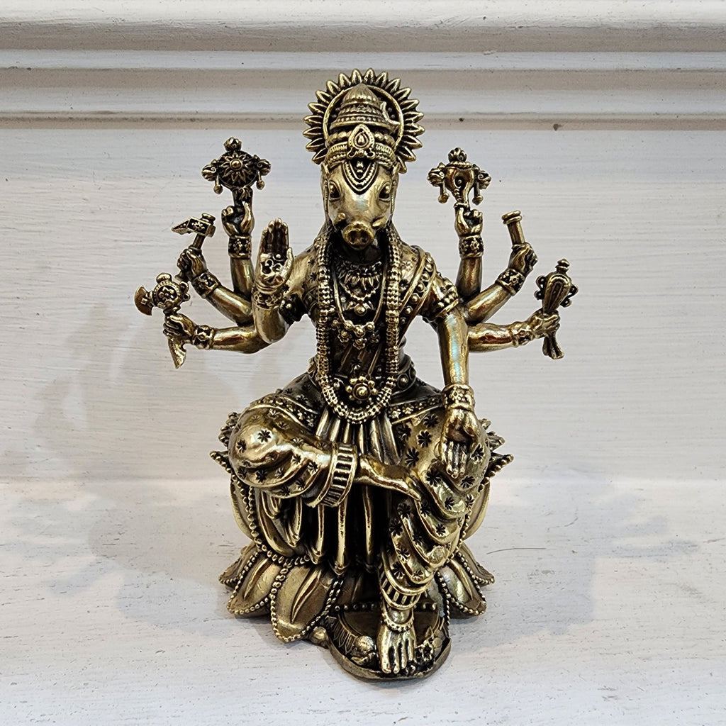 5 inch Varahi idol with premium brass