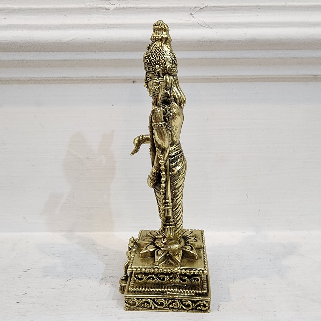 6 inch Tirupati Balaji Venkateshwara statue in premium brass