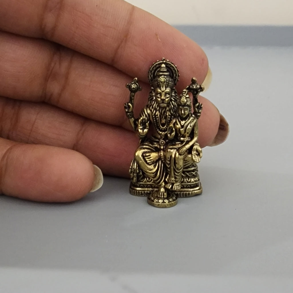 1.2 inch Narsimha laxmi miniature idol