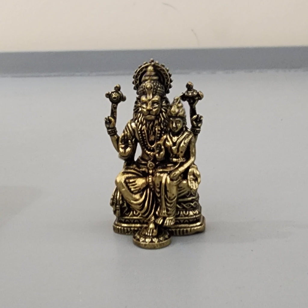 1.2 inch Narsimha laxmi miniature idol