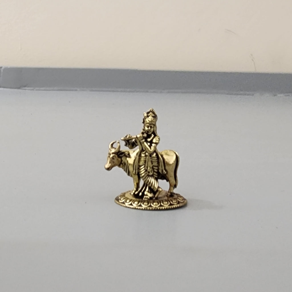 1 inch Cow krishna miniature idol 7 gram