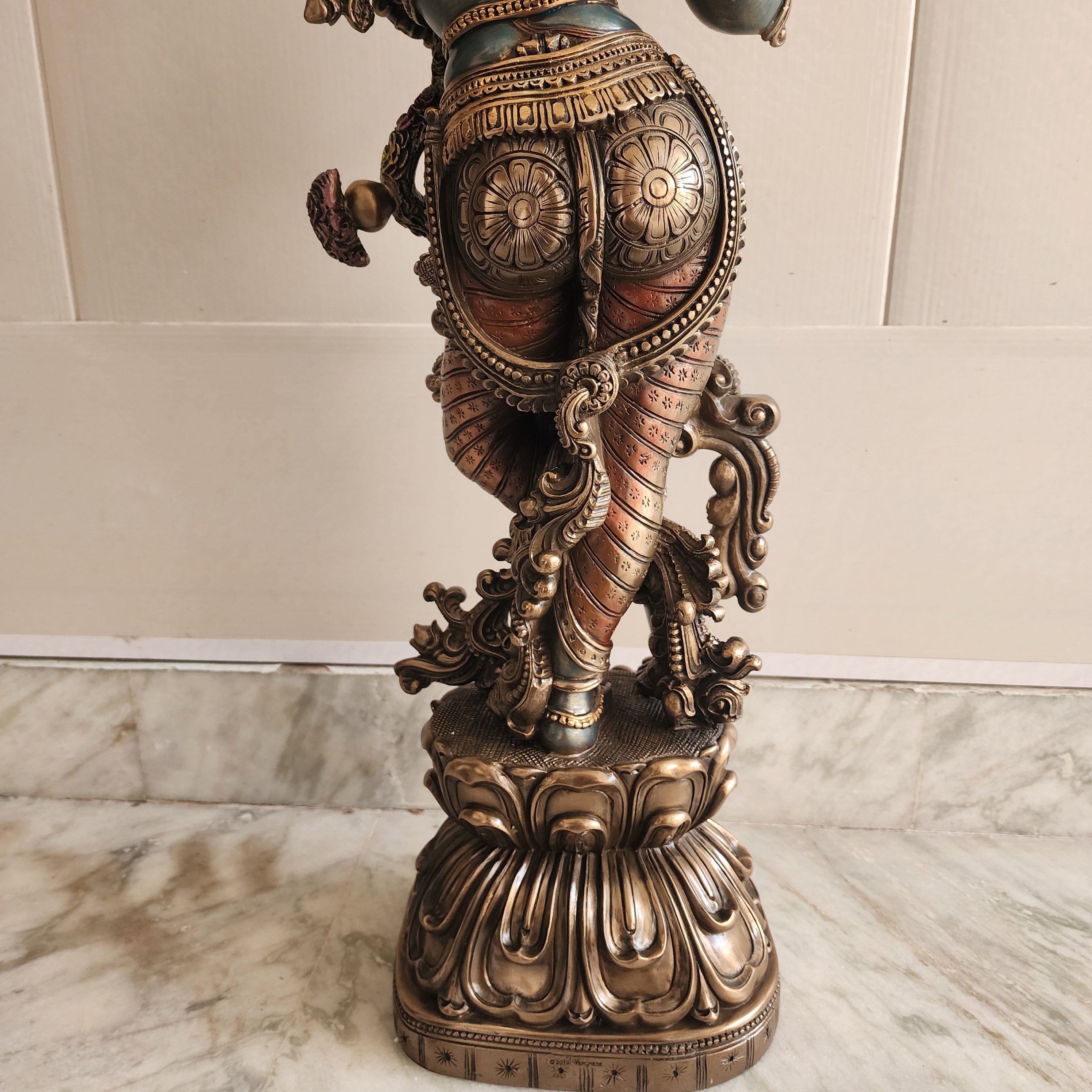 Krishna Statue resin with bronze finished