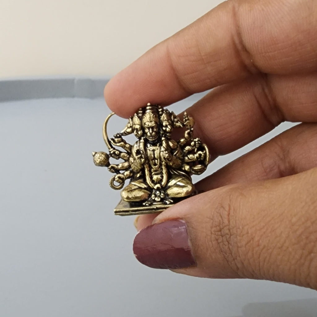 3 cm mini Punchmukhi statue