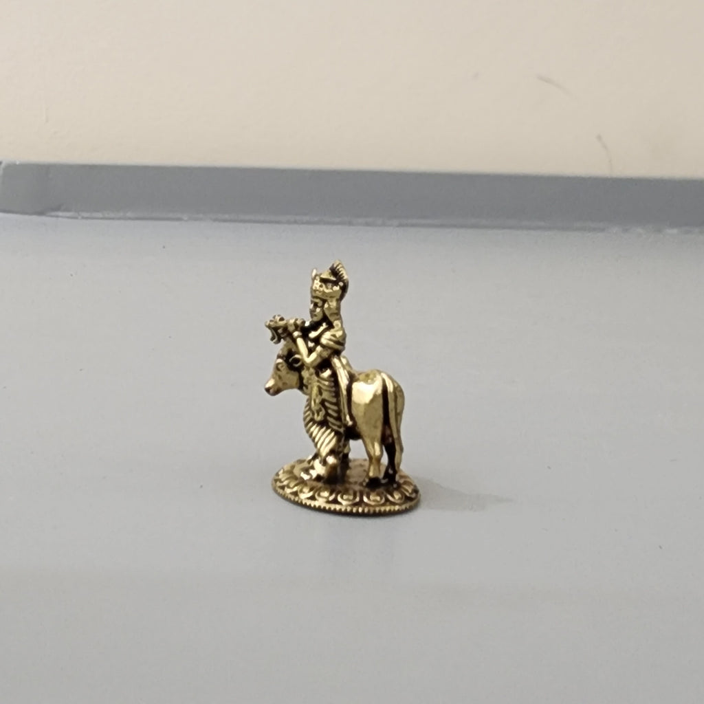 1 inch Cow krishna miniature idol 7 gram