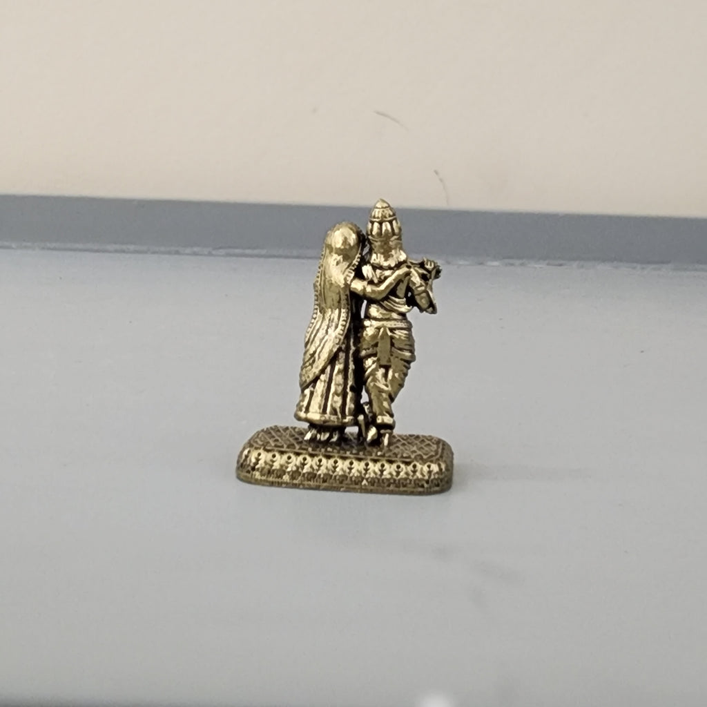 Miniature radha krishna idol