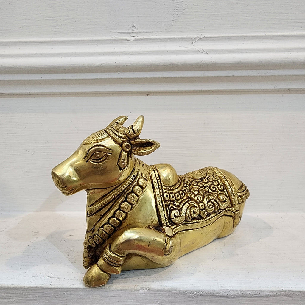 Brass bull nandi statue