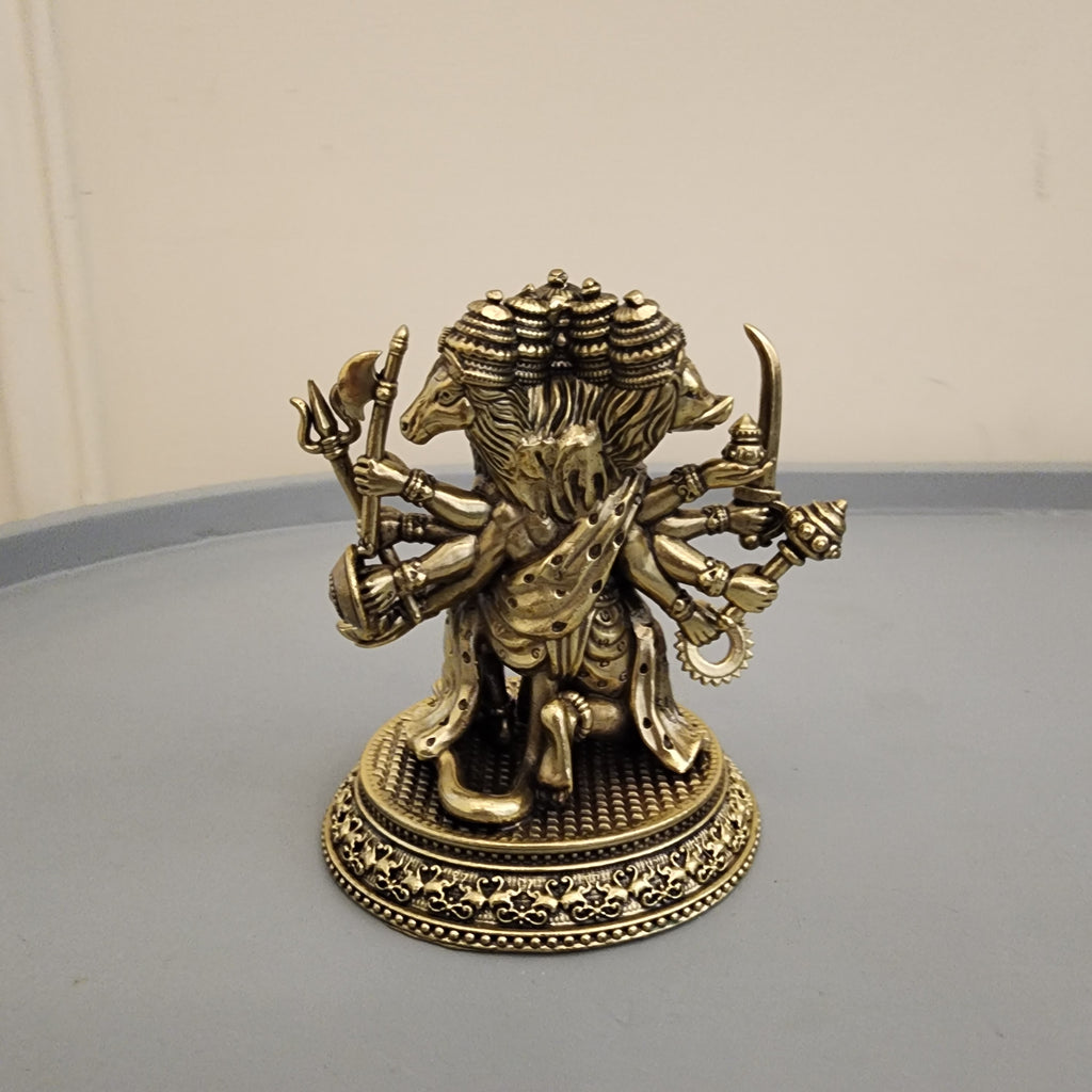 Premium Brass Panchmukhi Hanuman Statue 3 inch / 4.5 inch / 7 inch / (140 gram)