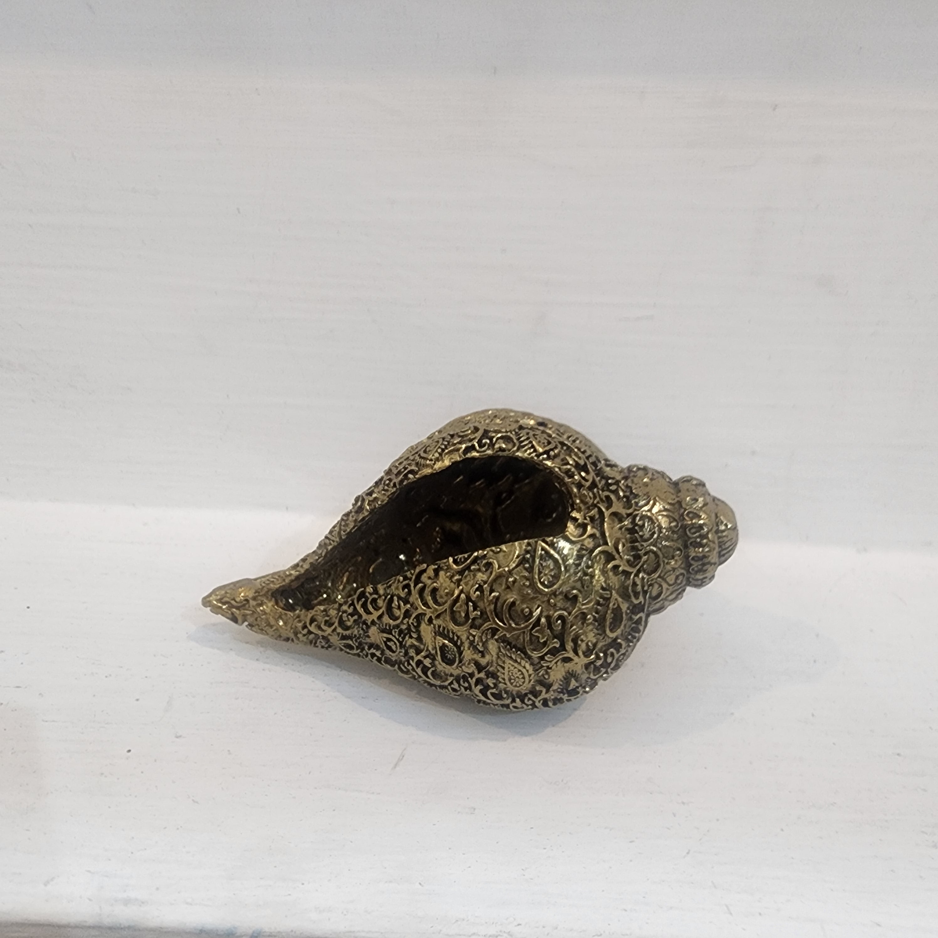 Brass Narayan Shankh I Conch Shell 4 inch | 120 grams