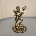 Brass Hanuman Statue with Mountain | sanjeevani Pahad Hanuman | (6 inch) Pack of 1