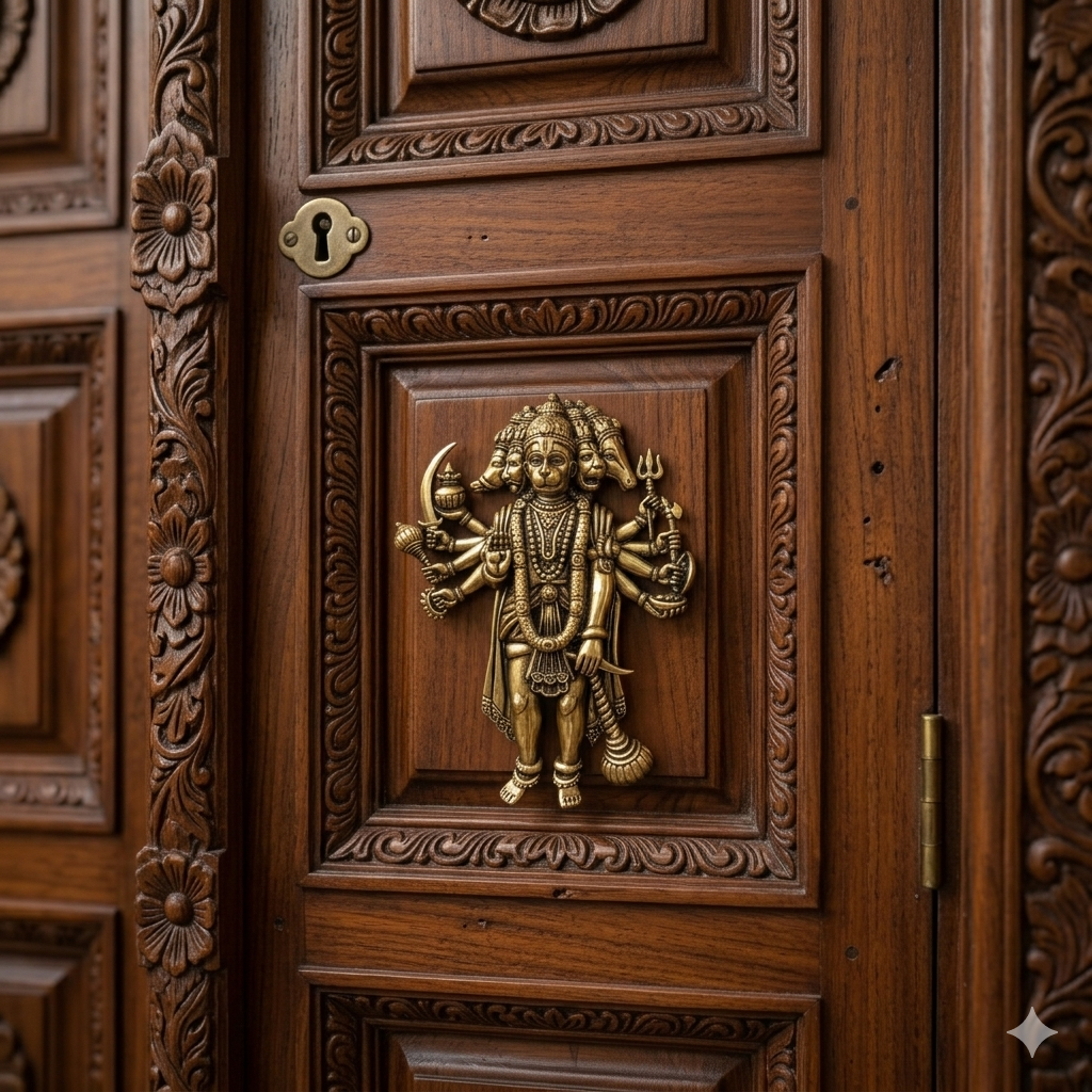 4 inch Panchmukhi Hanuman Ji wall or door hanging (100 Grams)