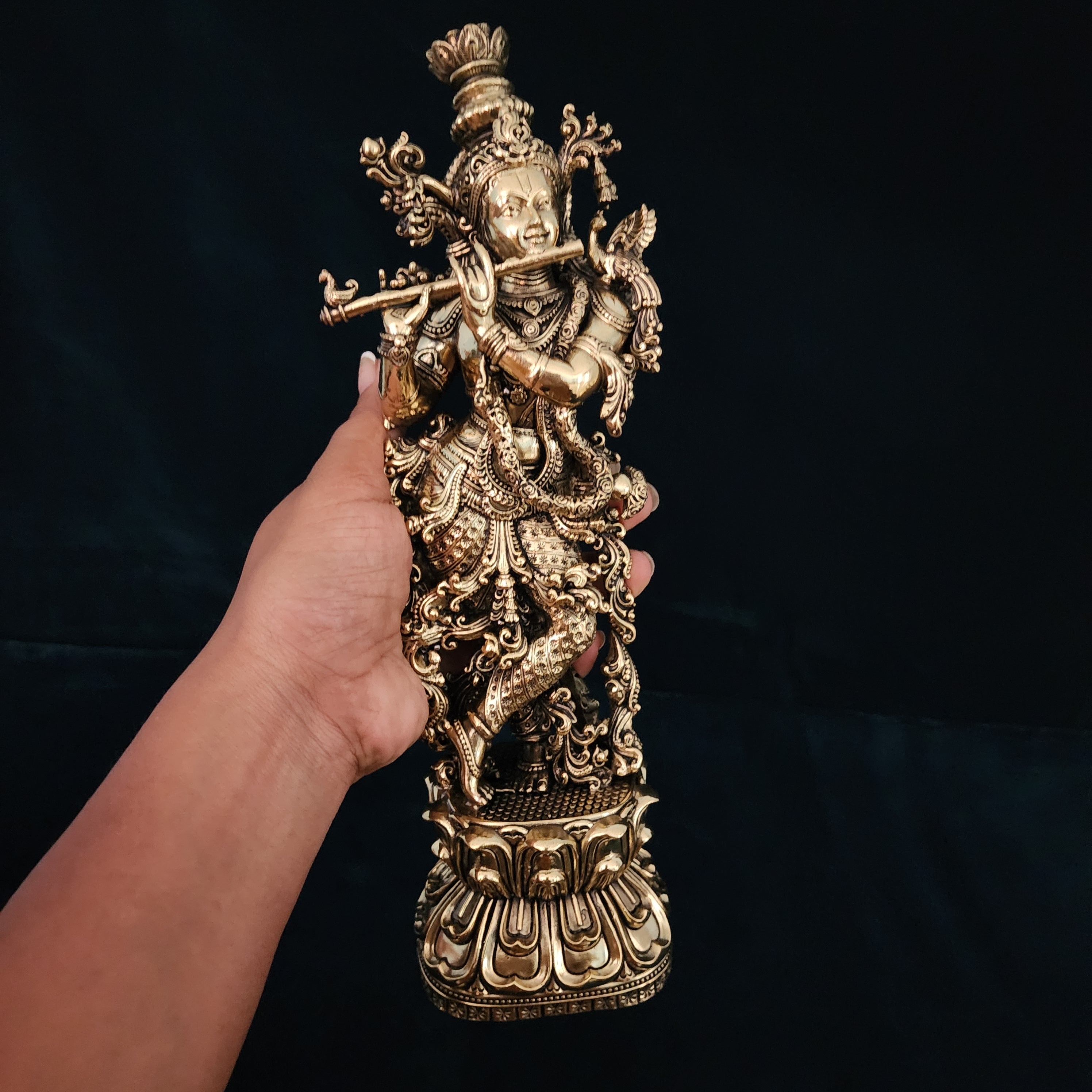 lord Krishna statue premium brass statue
