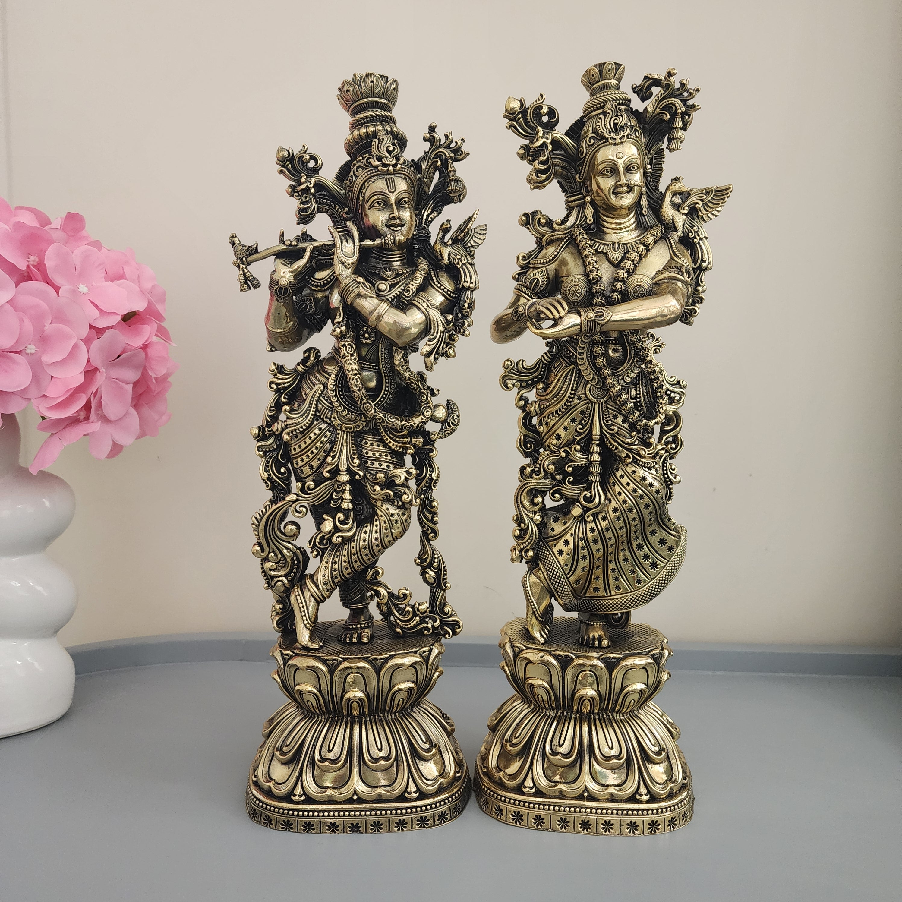 10 cm , 29 cm , 37 cm lord Krishna statue premium brass statue