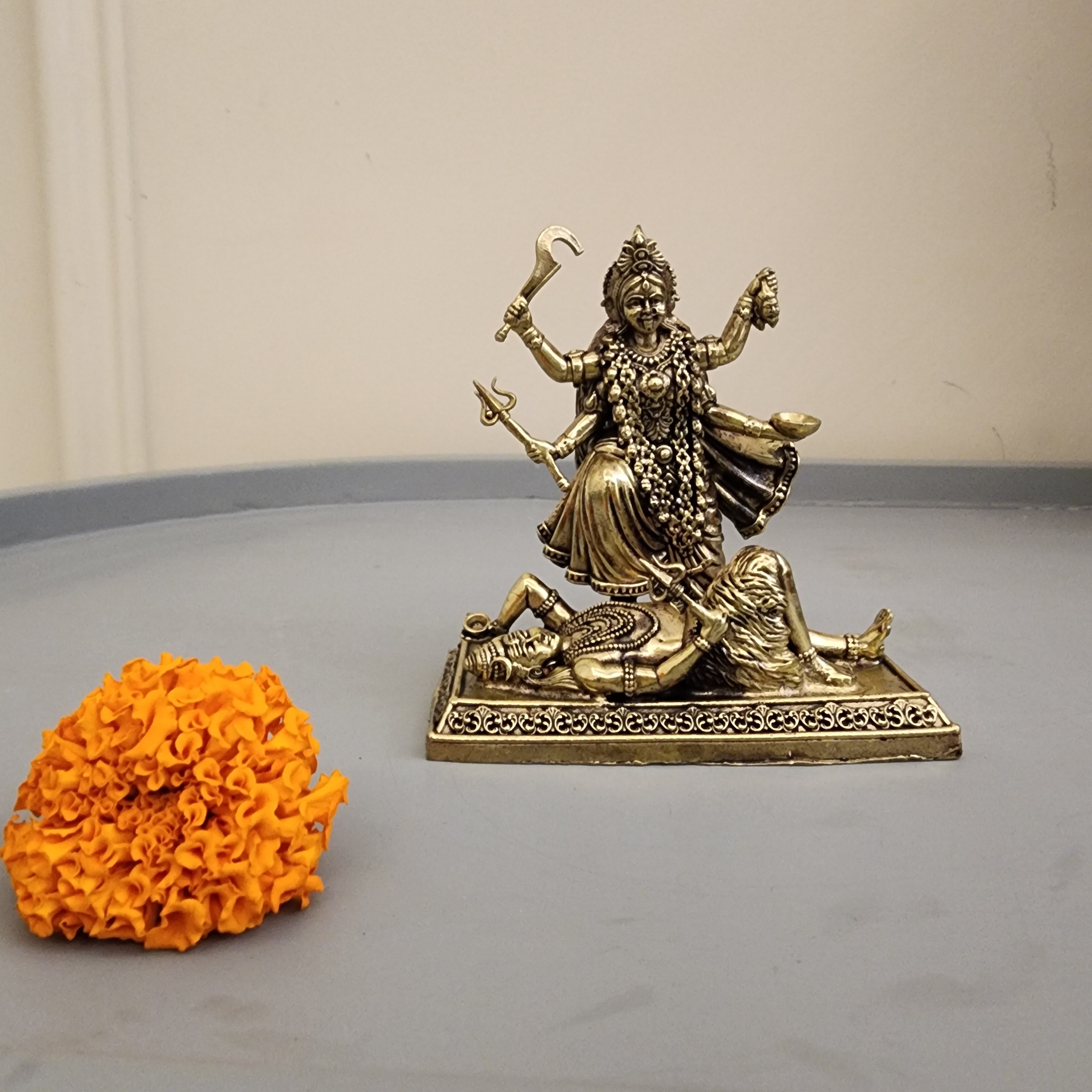 Goddess Brass Kali Idol Premium Brass 4 Inch Maa Kalika murti