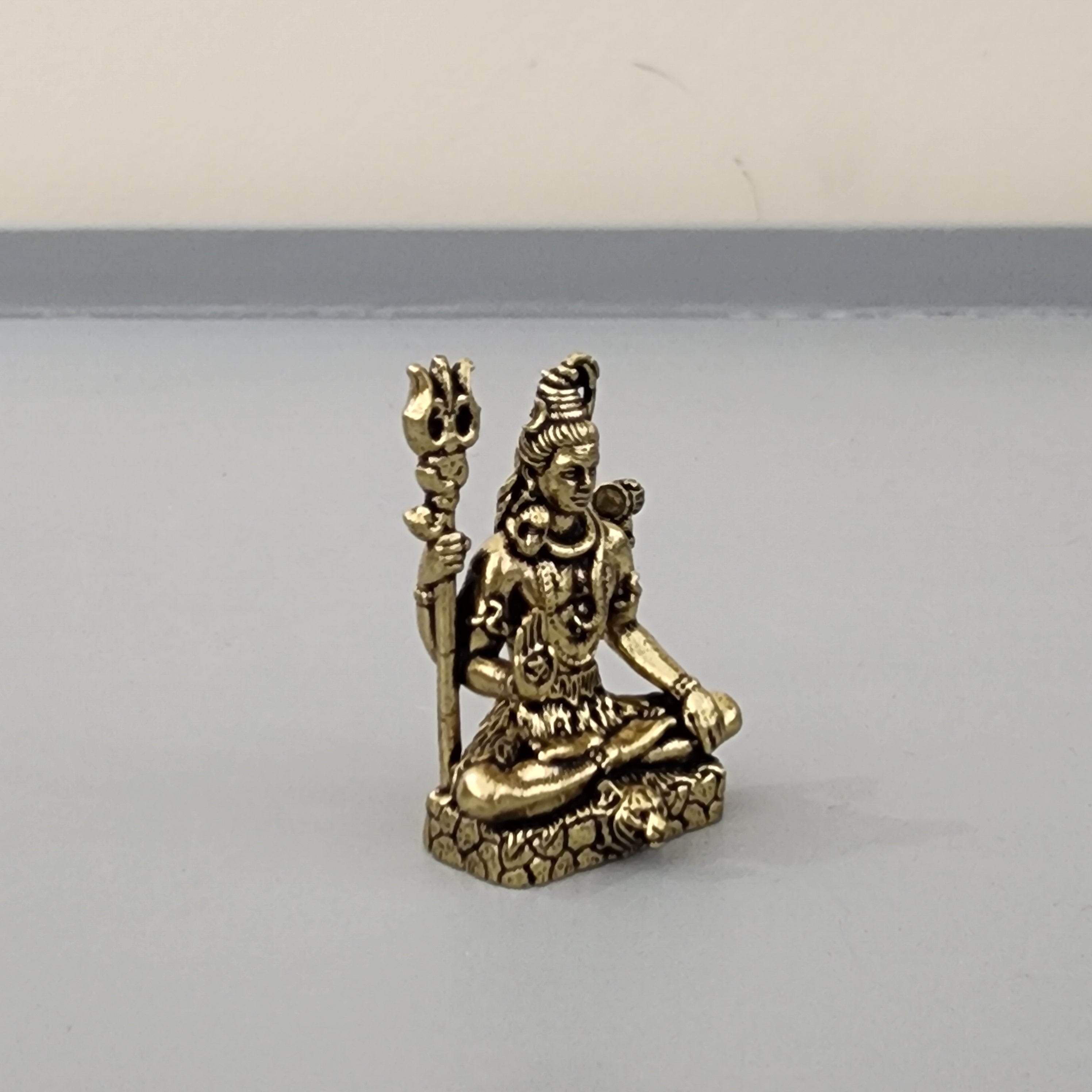 1.2 inch Blessing lord shiva miniature idol