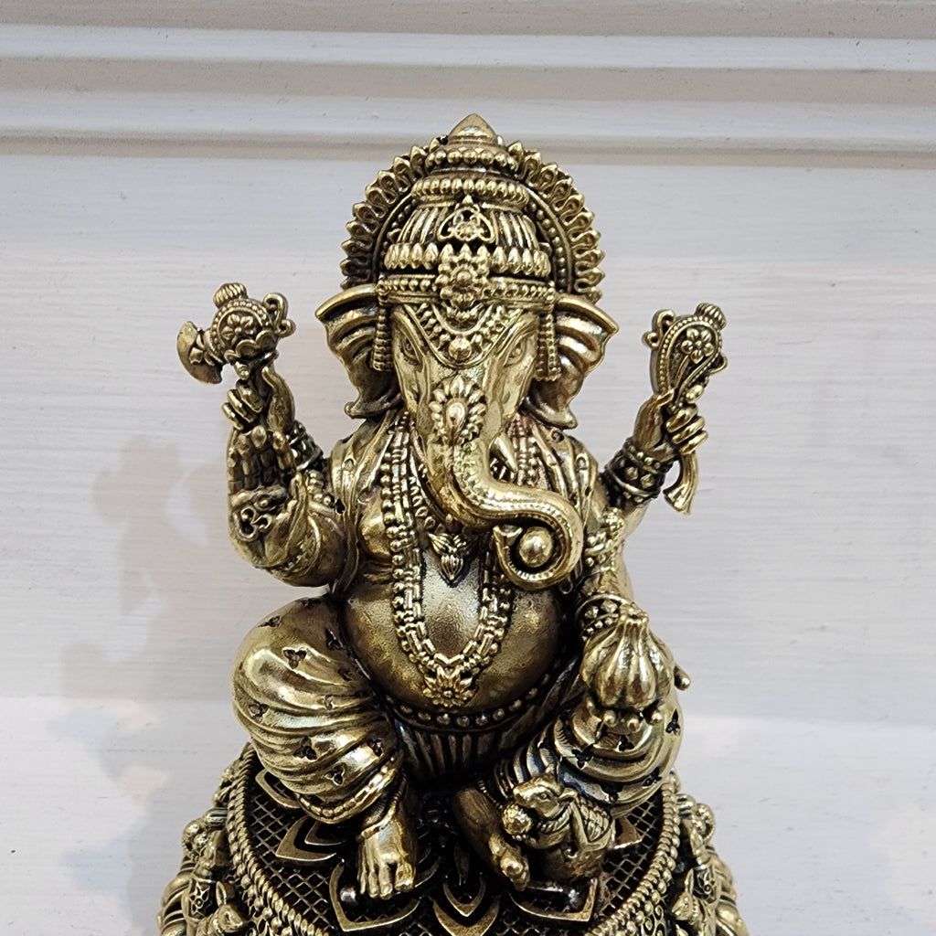 5 inch Ganesha idol in premium brass
