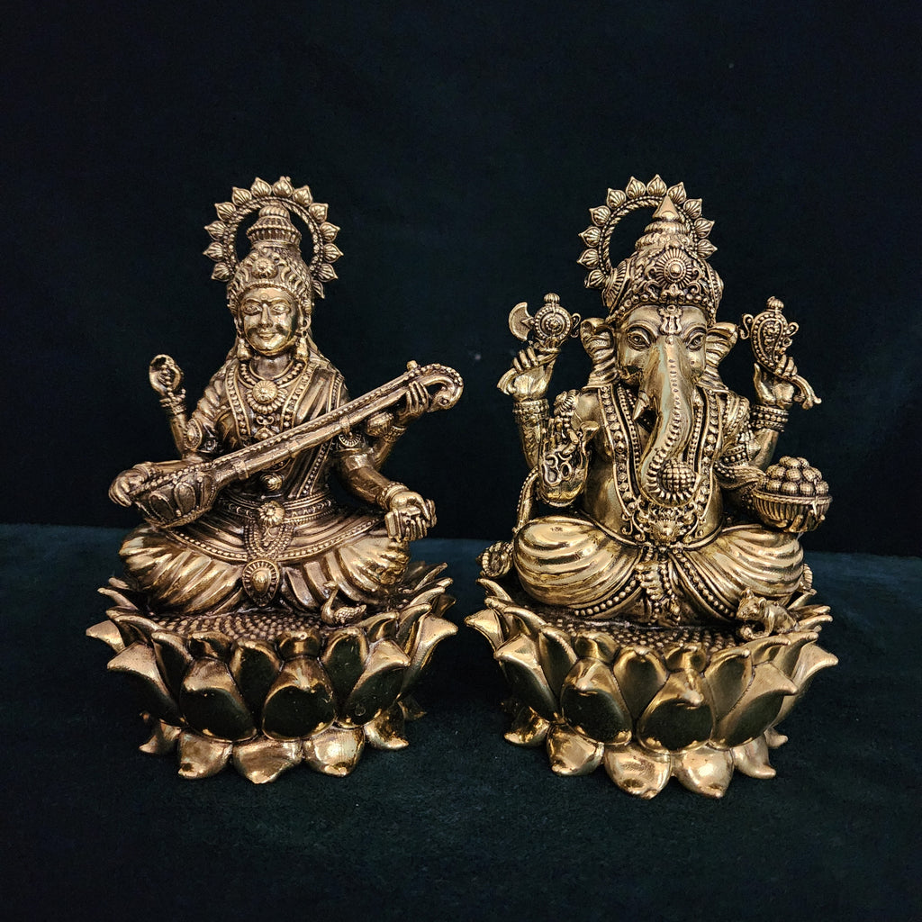 6 inch Hindu god goddess statue set