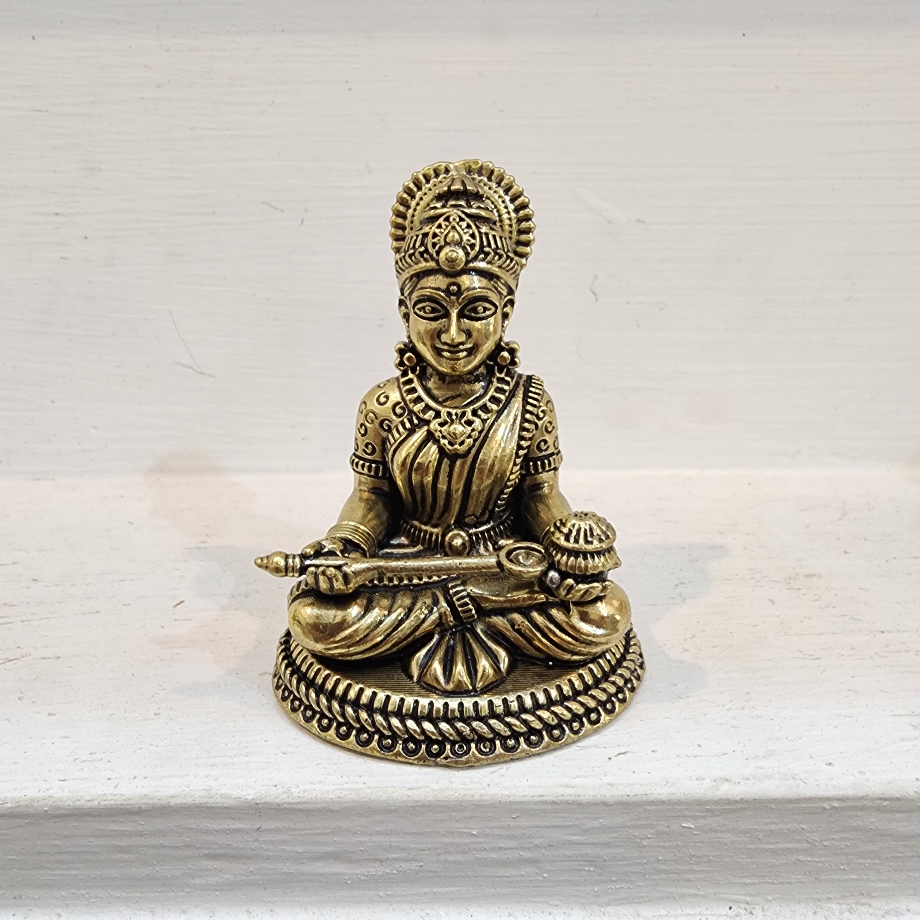 8 cm or 5 cm Mata Annapurna idol premium brass