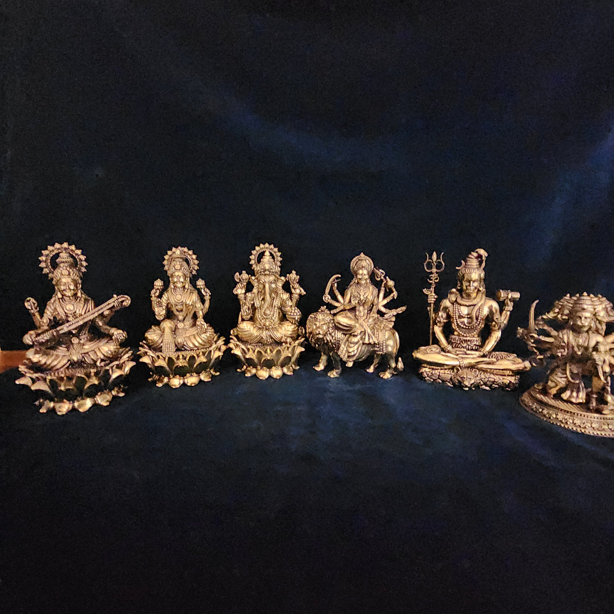 6 inch Hindu god goddess statue set