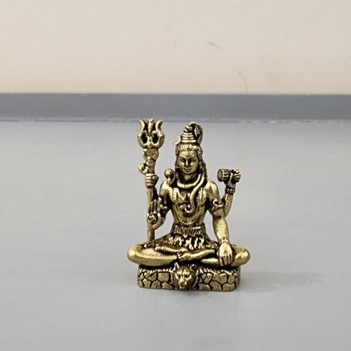 1.2 inch Blessing lord shiva miniature idol