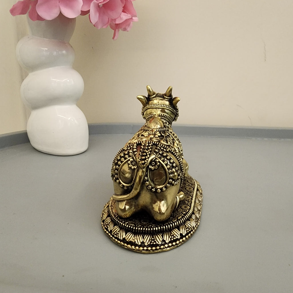 Nandi Statue Premium Brass 2 / 4 inch (70 gram / 480 gram)