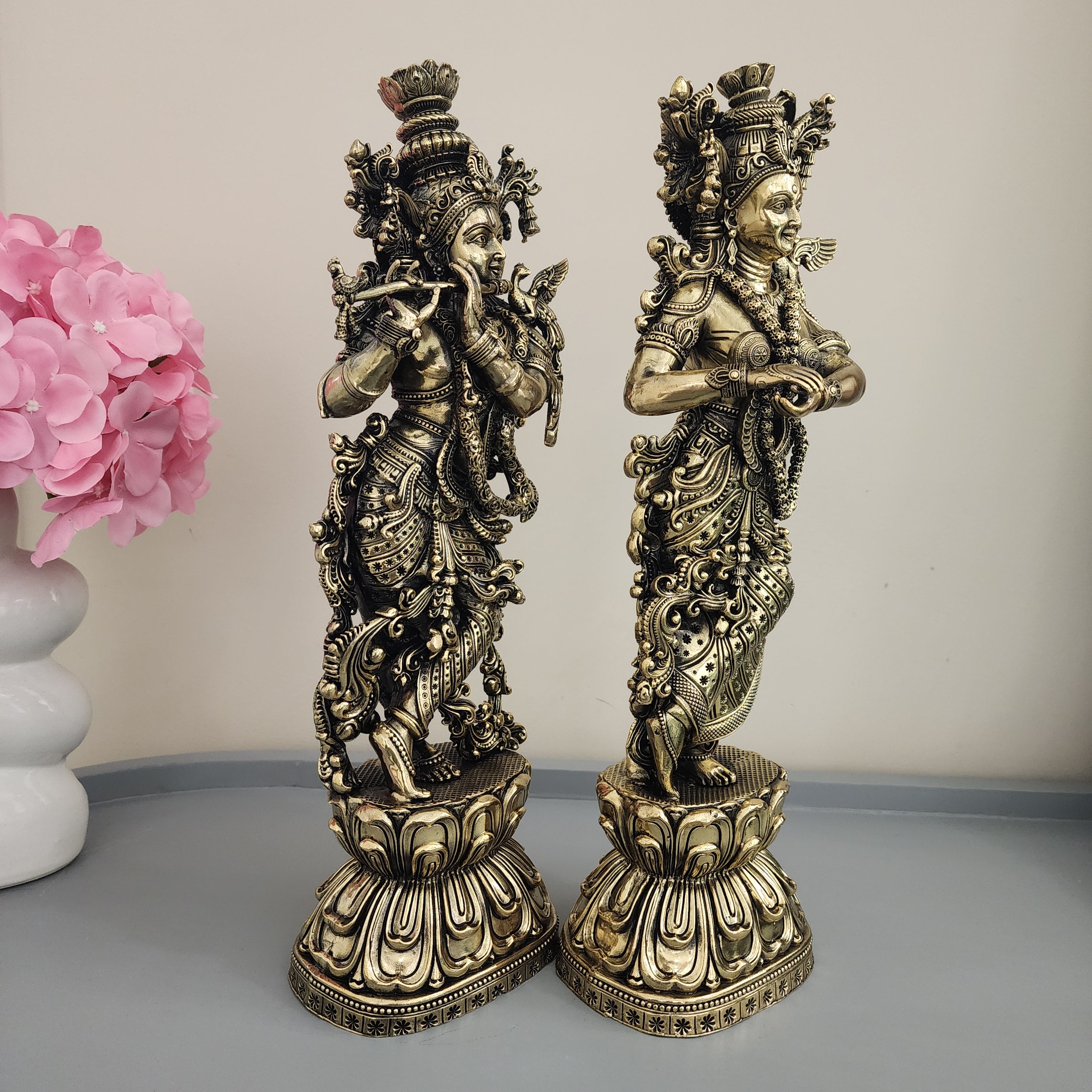 10 cm , 29 cm , 37 cm lord Krishna statue premium brass statue