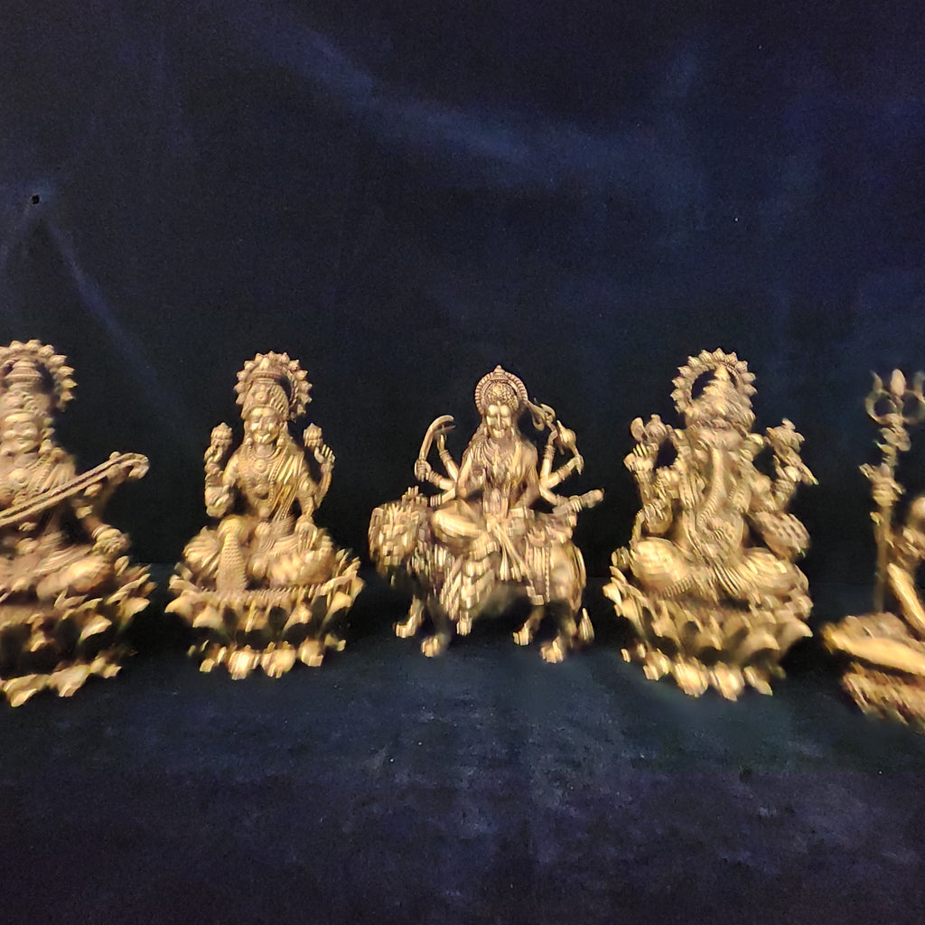 6 inch Hindu god goddess statue set