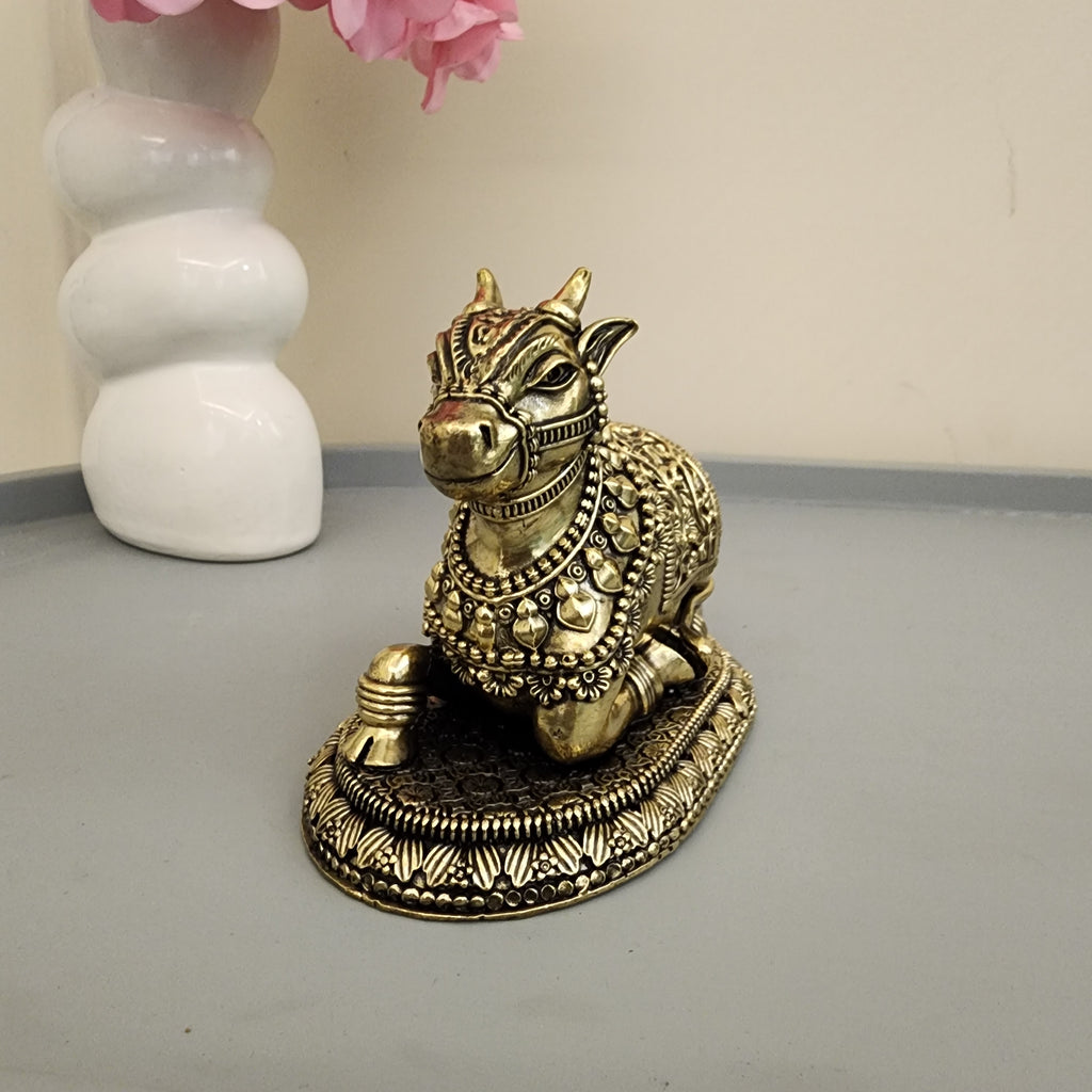 Nandi Statue Premium Brass 2 / 4 inch (70 gram / 480 gram)