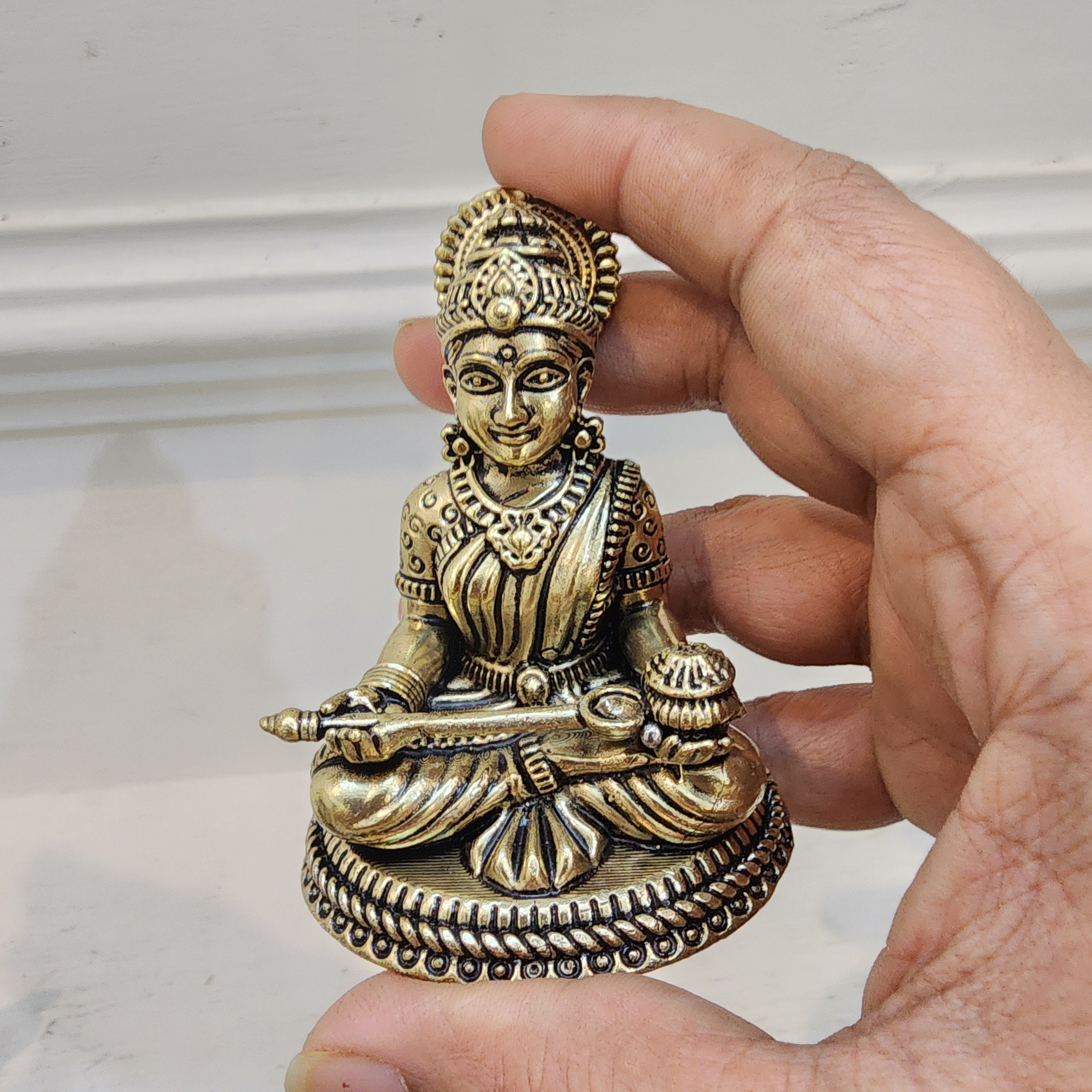 8 cm or 5 cm Mata Annapurna idol premium brass